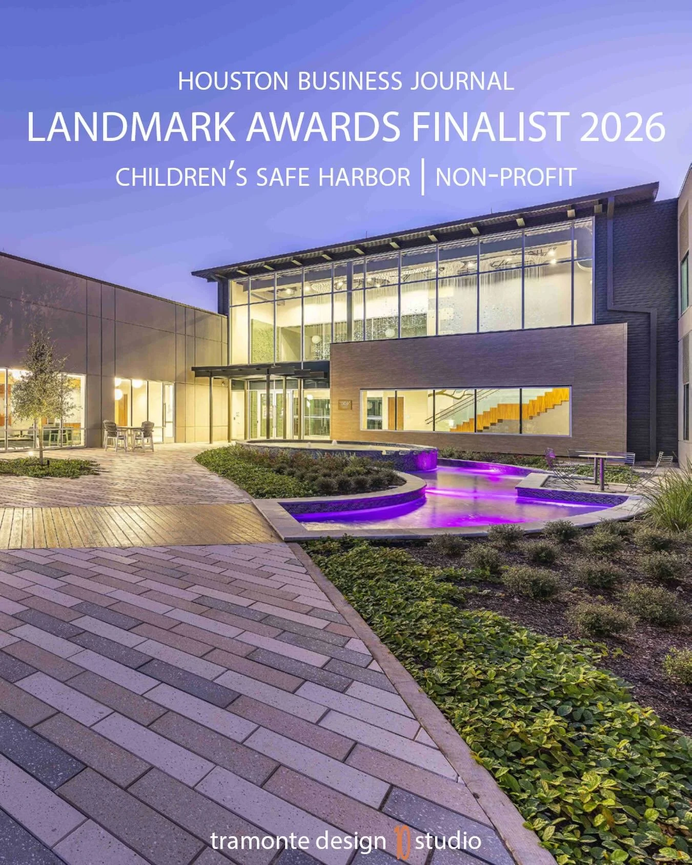 We are honored to announce that Children&rsquo;s Safe Harbor is a finalist for the Houston Business Journal Landmark Awards in the Non-Profit Category! Cheers to a project that will have a profound impact on the community and to CSH Justice.Healing.H