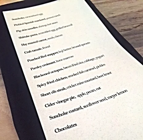 Chef's tasting menu