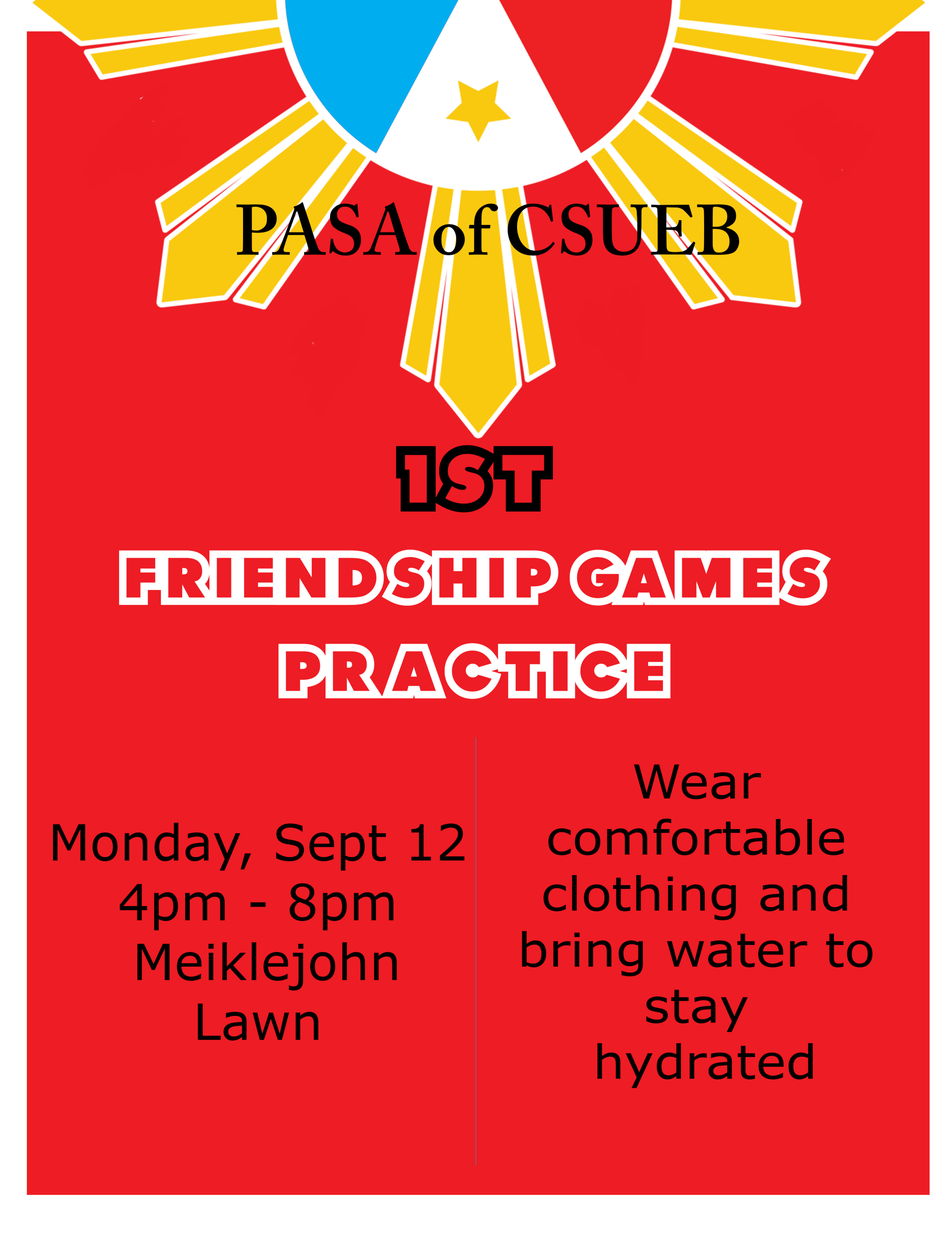 1st Friendship Games Practice