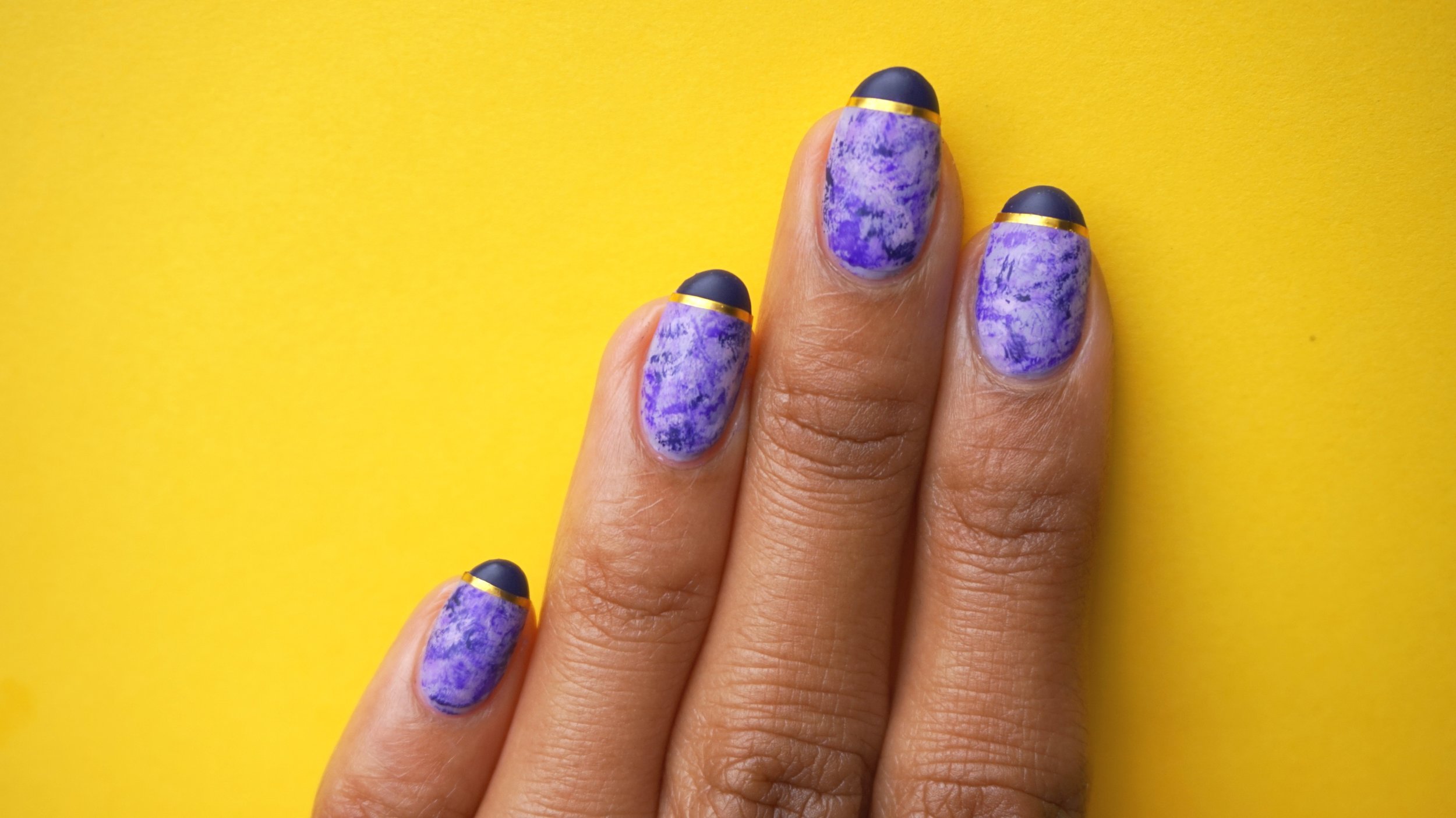 Theme: 30 minutes or less. I used a splatter technique to achieve this look. Splatter is the simplest way to add a little something to your nails and you really can do this look in 30 minutes of less. The tutorial for this was posted on Jan 17. Go check it out!