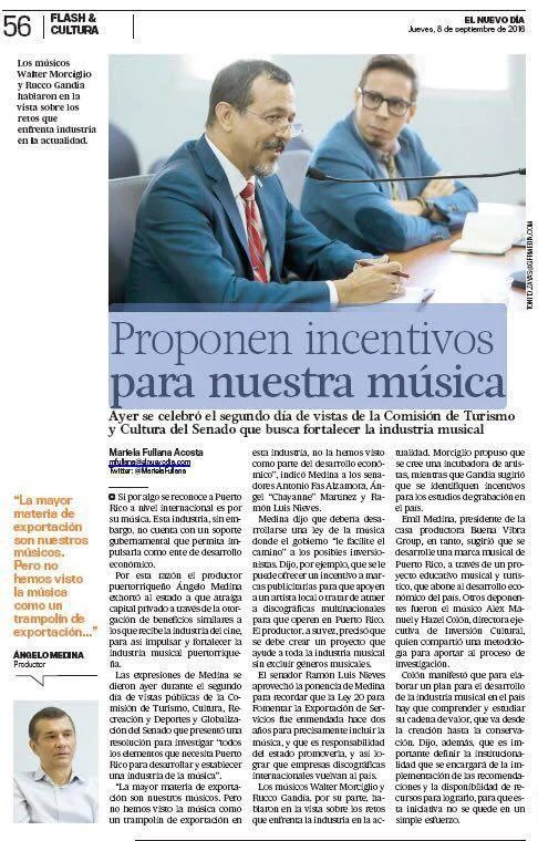 Nota de El Nuevo Día sobre las vistas públicas