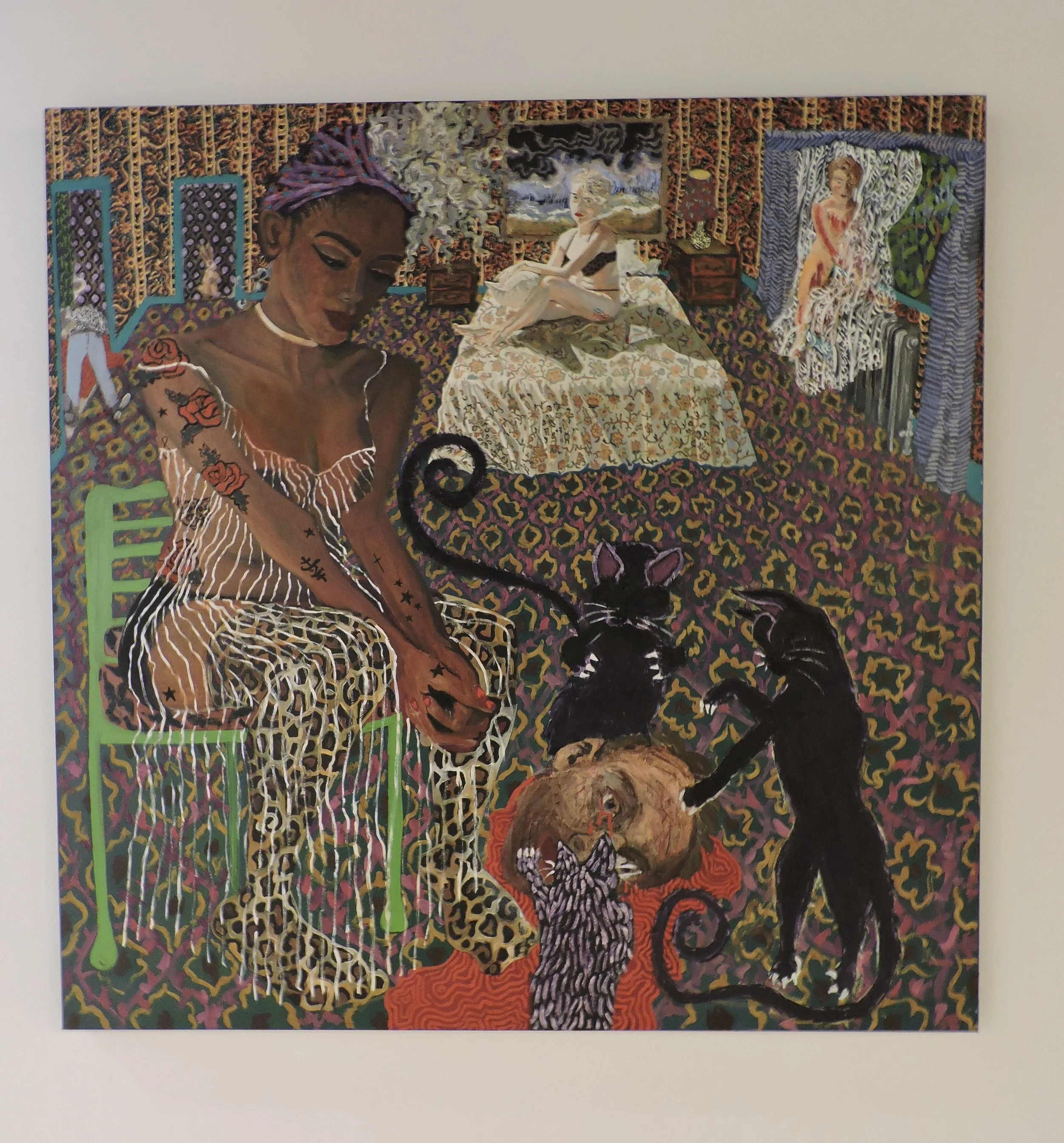 SOLD "Roman Holiday" oil on canvas 48x2x48