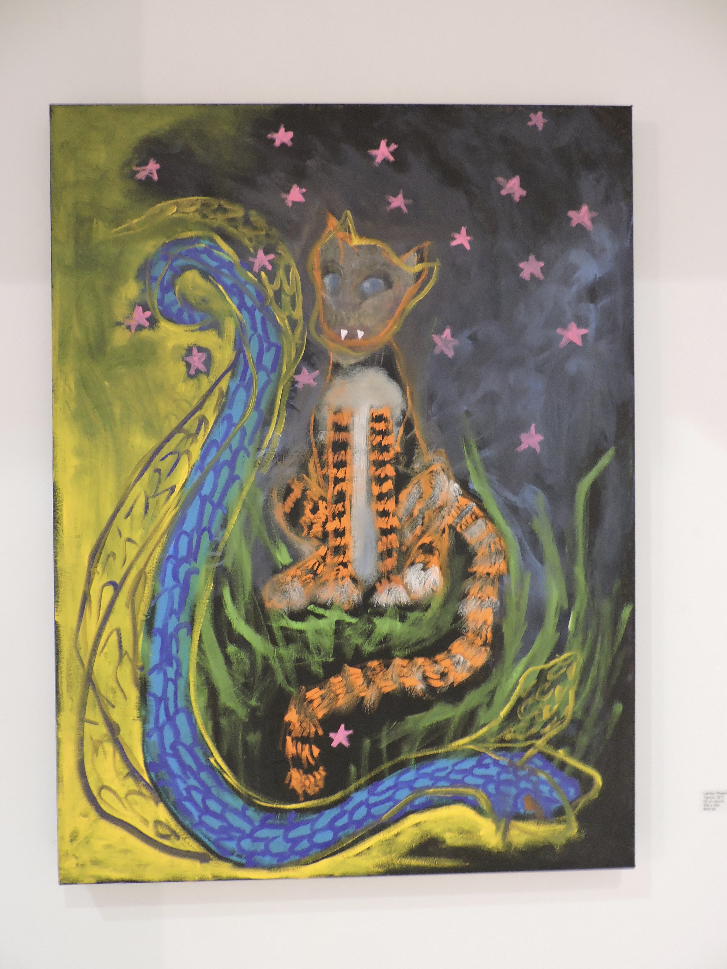 SOLD "Tigress" oil on canvas 30x2x40