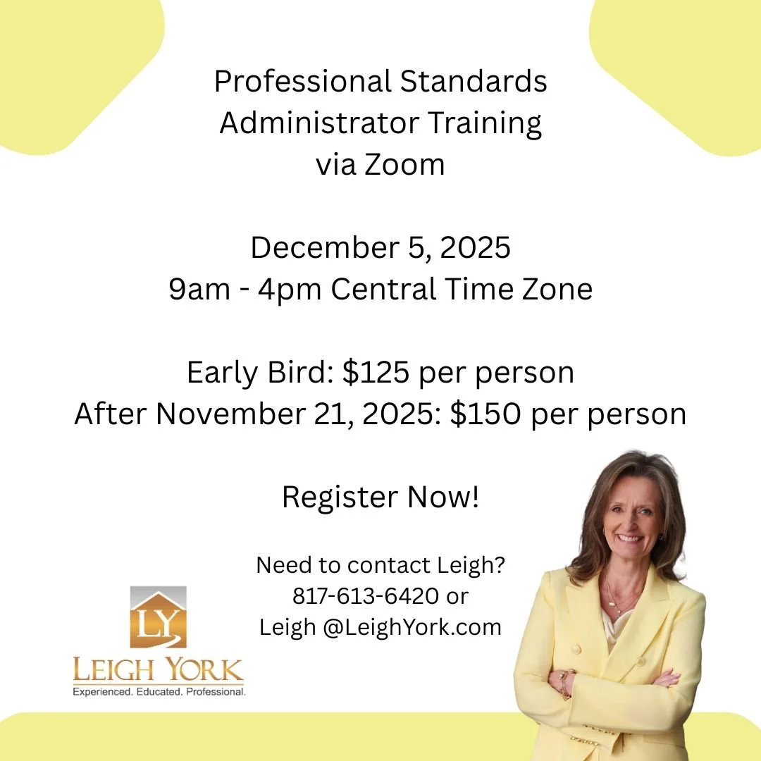 Professional Standards Administrator Training (Zoom)