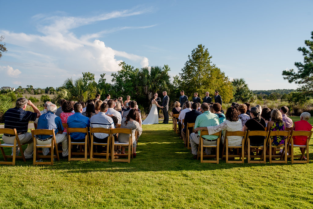 Outdoor Wedding Ceremony at RiverTowne Country Club