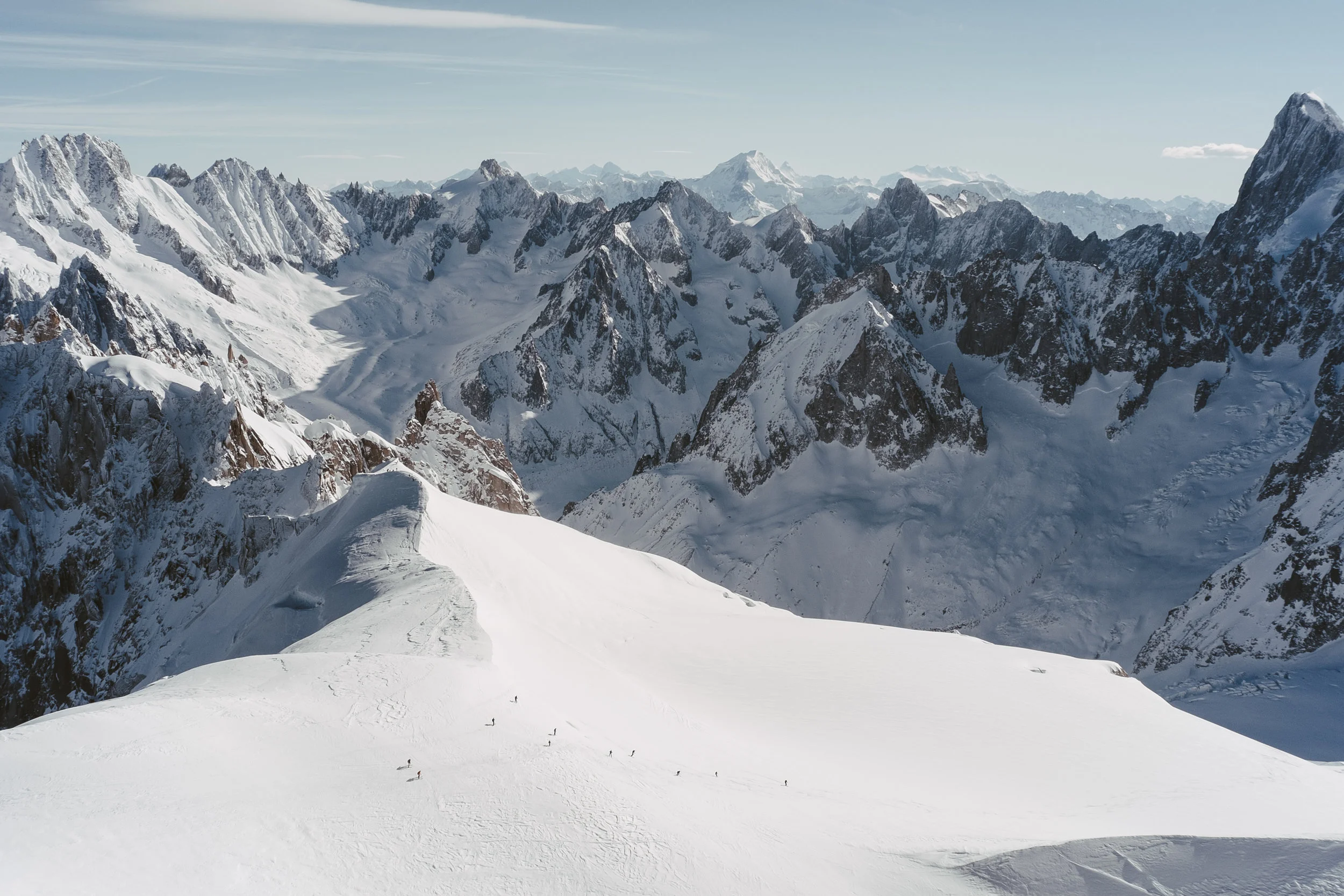 Départ de la Vallée Blanche, Chamonix, 2017.