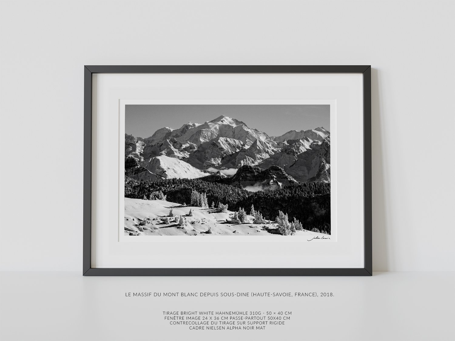 Le massif du Mont-Blanc depuis Sous-Dine (Haute-Savoie, France), 2018. —  julien lacroix