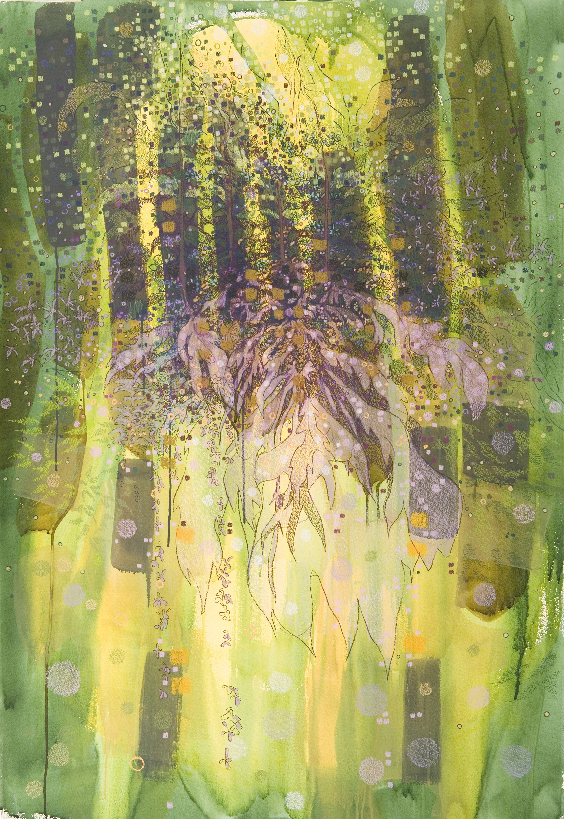 Filicinae, 2007 | Watercolor on paper 60x40.5" | 152.4x103cm