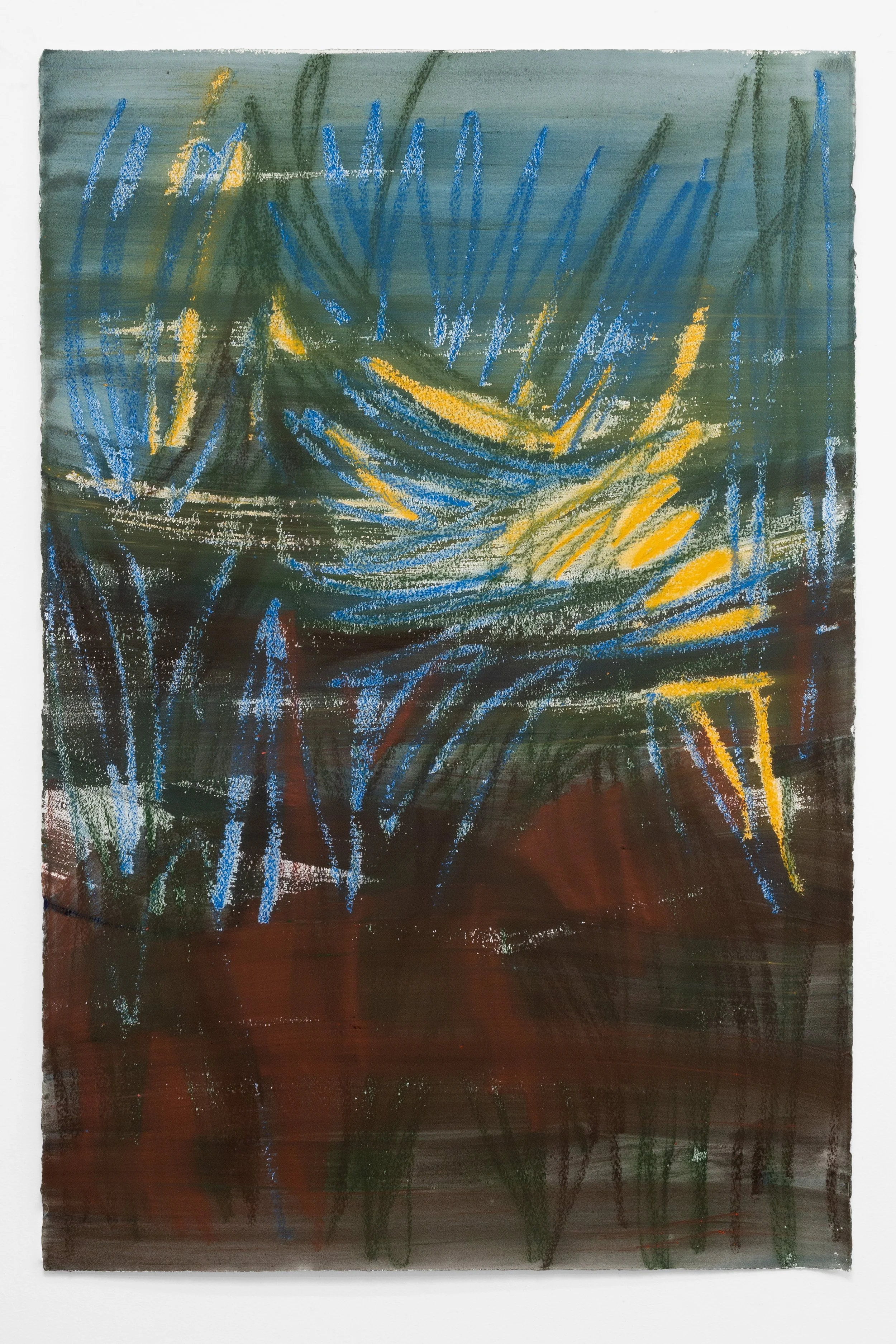 The wind out there #1, 2026 Pastel and watercolor on paper 60 x 40 in 152.4 x 101.6 cm