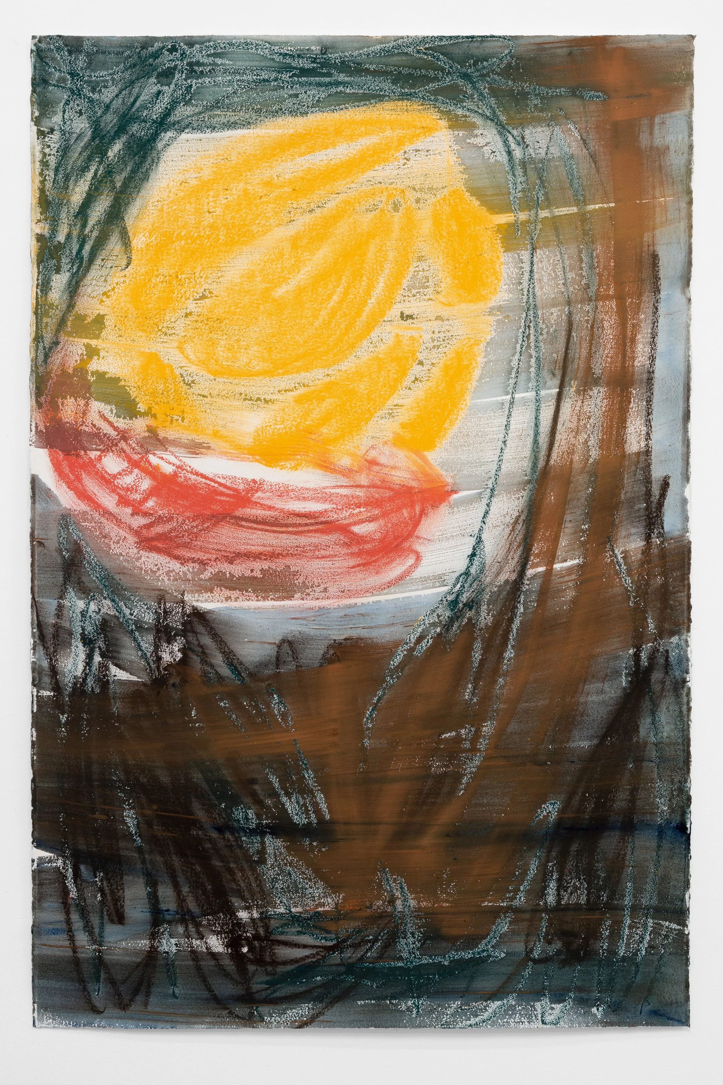 The wind out there #2, 2026 Pastel and watercolor on paper 60 x 40 in 152.4 x 101.6 cm