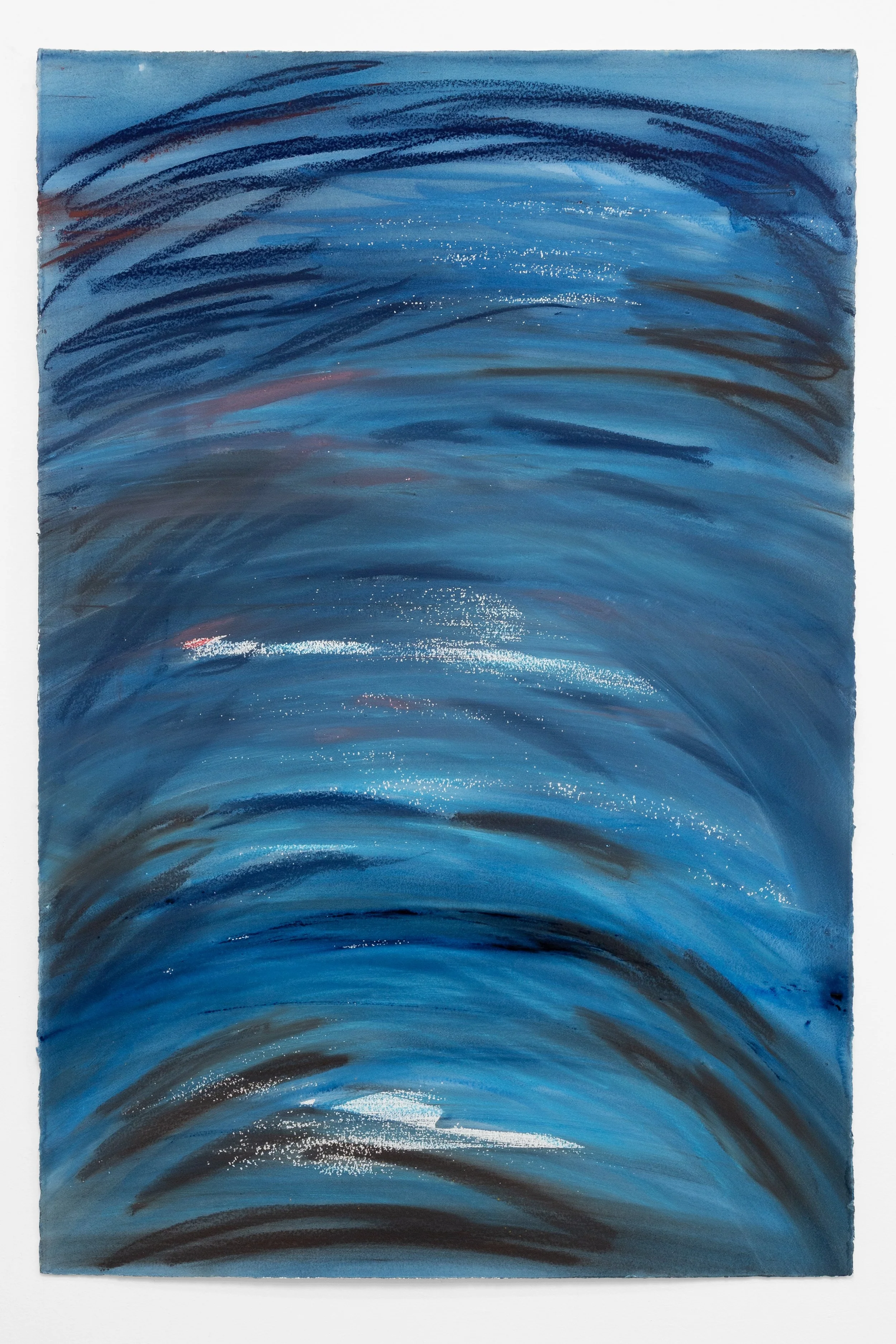 The wind out there #5, 2026 Pastel and watercolor on paper 60 x 40 in 152.4 x 101.6 cm