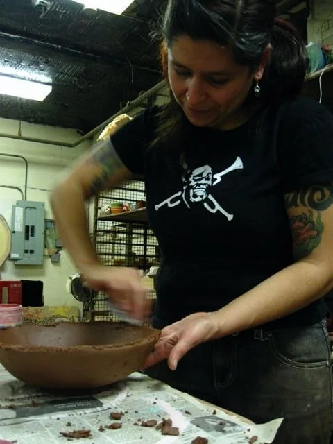 Casa Aztlan, 2009. Pozolada: overnight bowl making marathon, and benefit for ProsArts Studio. Photo: Anthony Marcos Rea