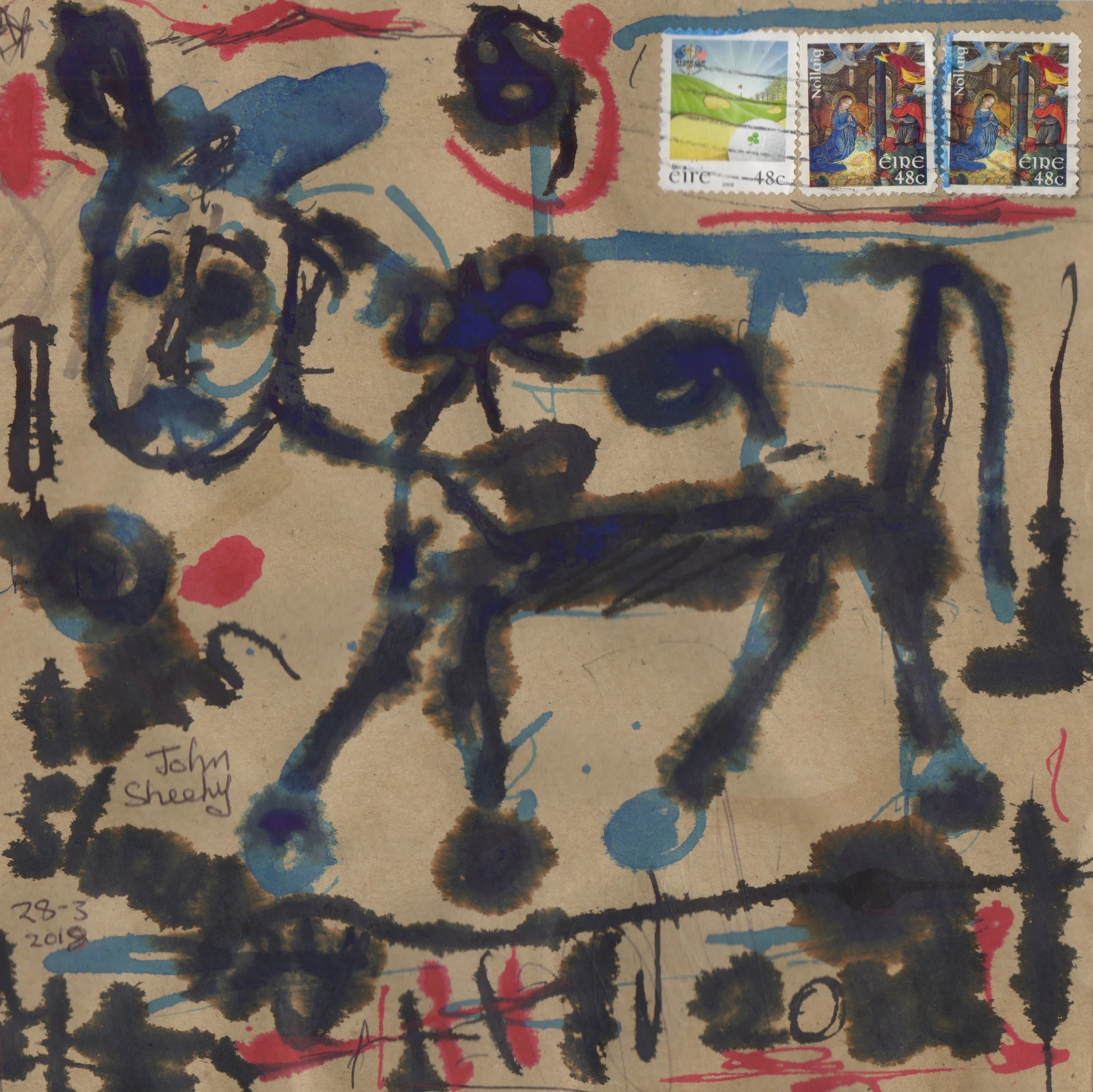 002 John Sheehy - Asal Sioja - Ink and stamps on brown envelope.jpeg
