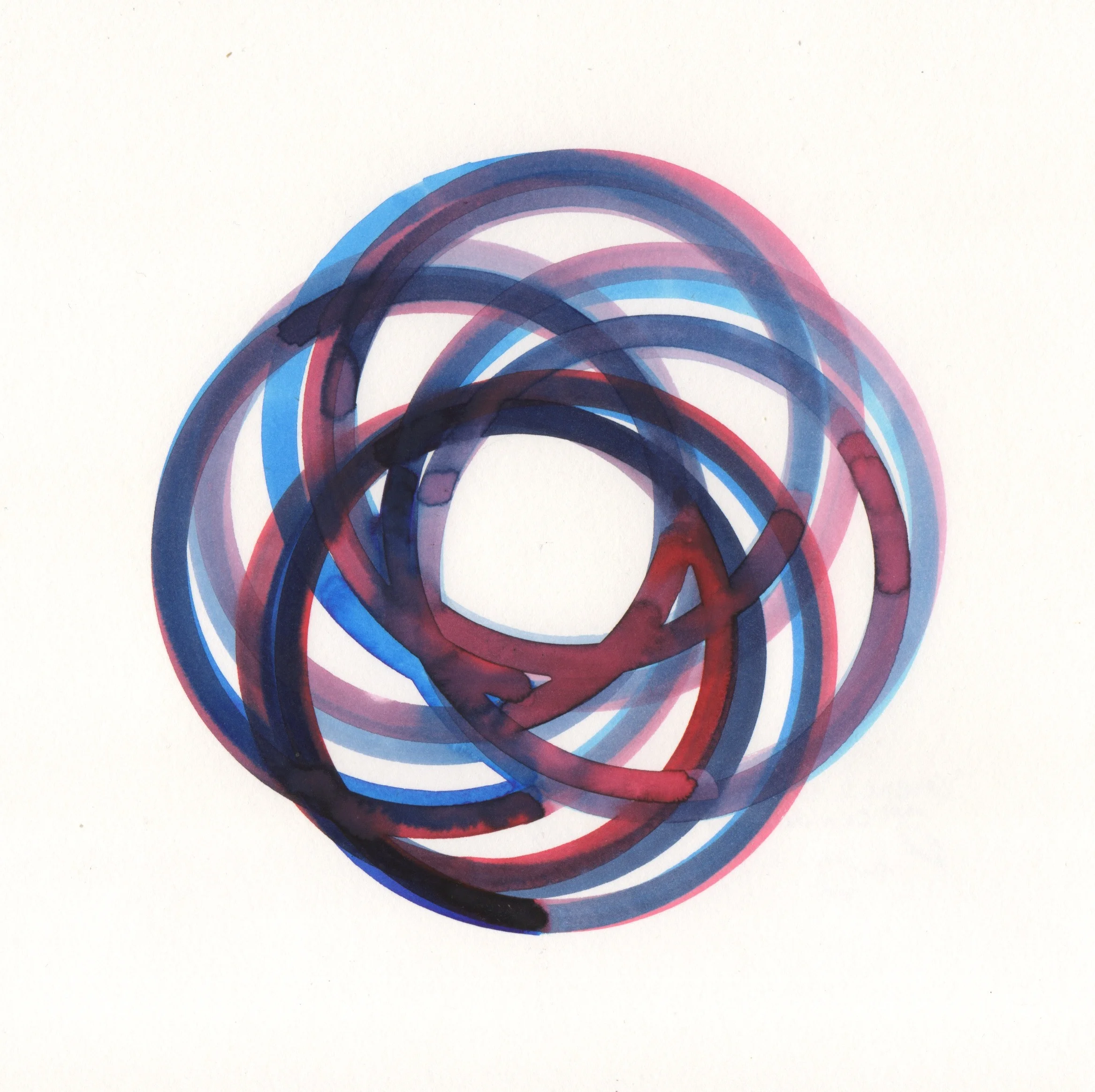 059 Fiona Grady - Spirals (Red:Blue) - Ink drawing on paper.jpeg