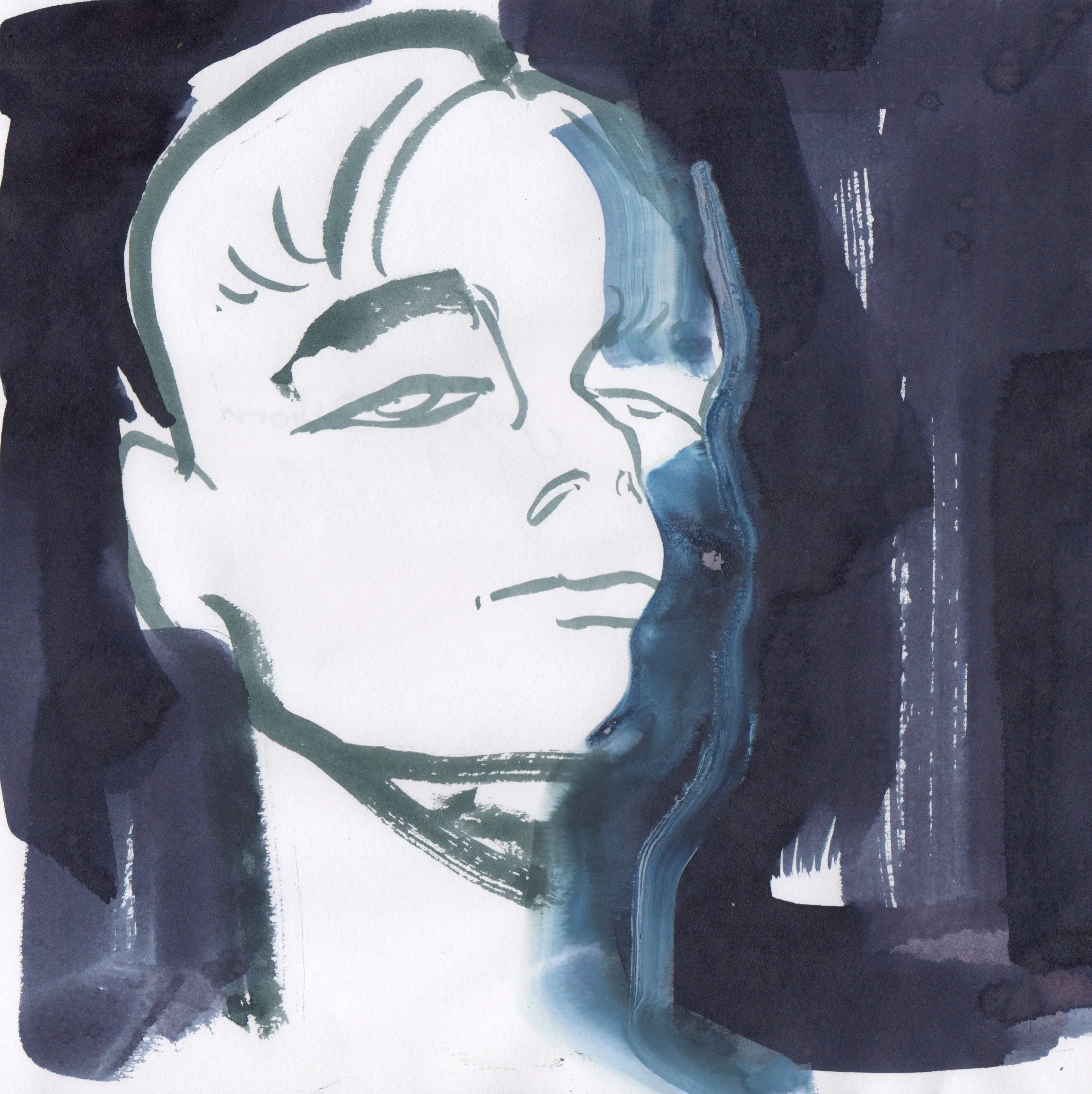 087 Joshua Osborn - Self Portrait - Crayon and ink on paper.jpeg