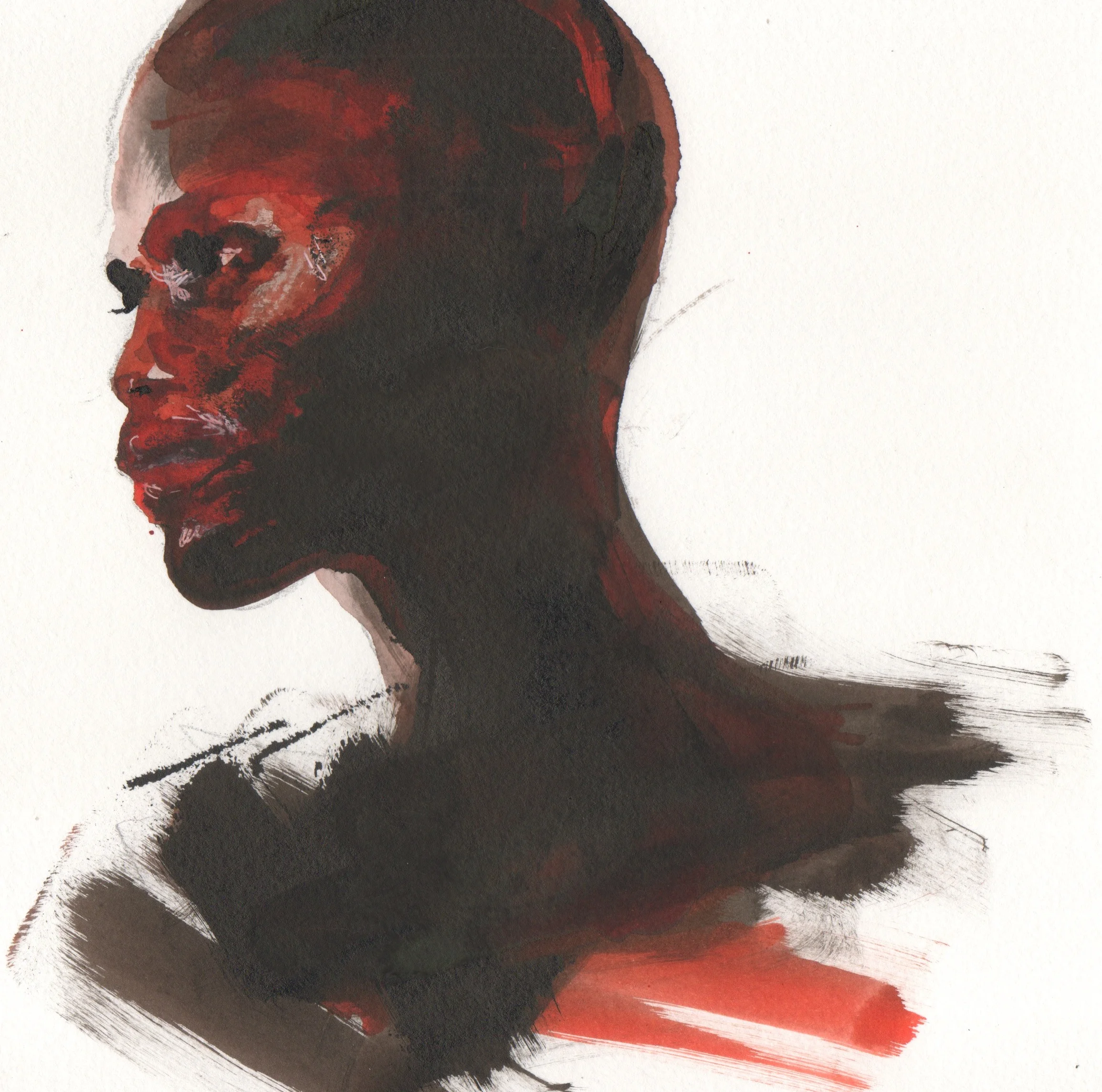 092 Paola Travers - Faces no 21 - Ink on paper.jpeg