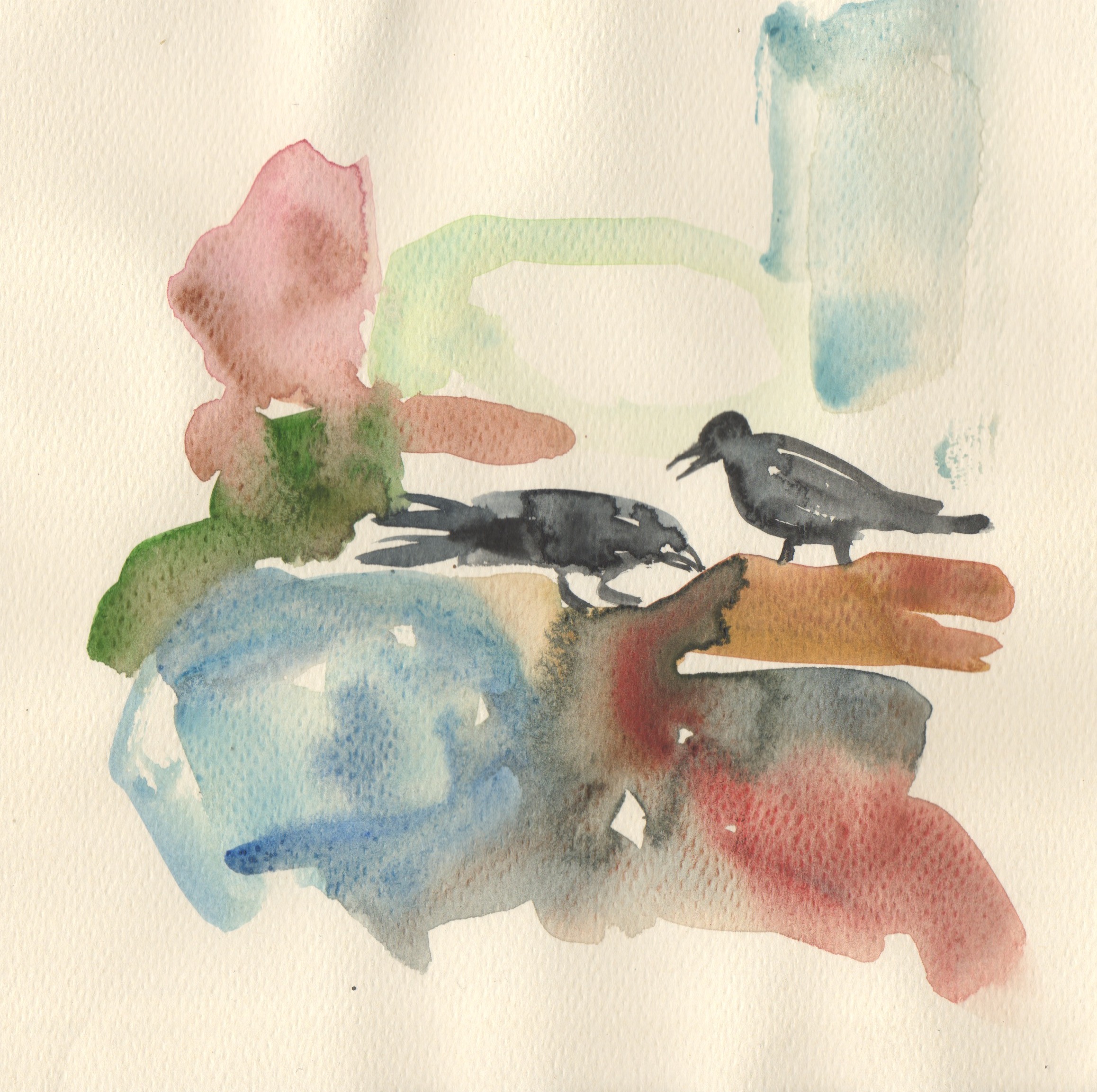116 Matthew Krishanu - Crows on Landfill - Watercolour on paper.jpeg