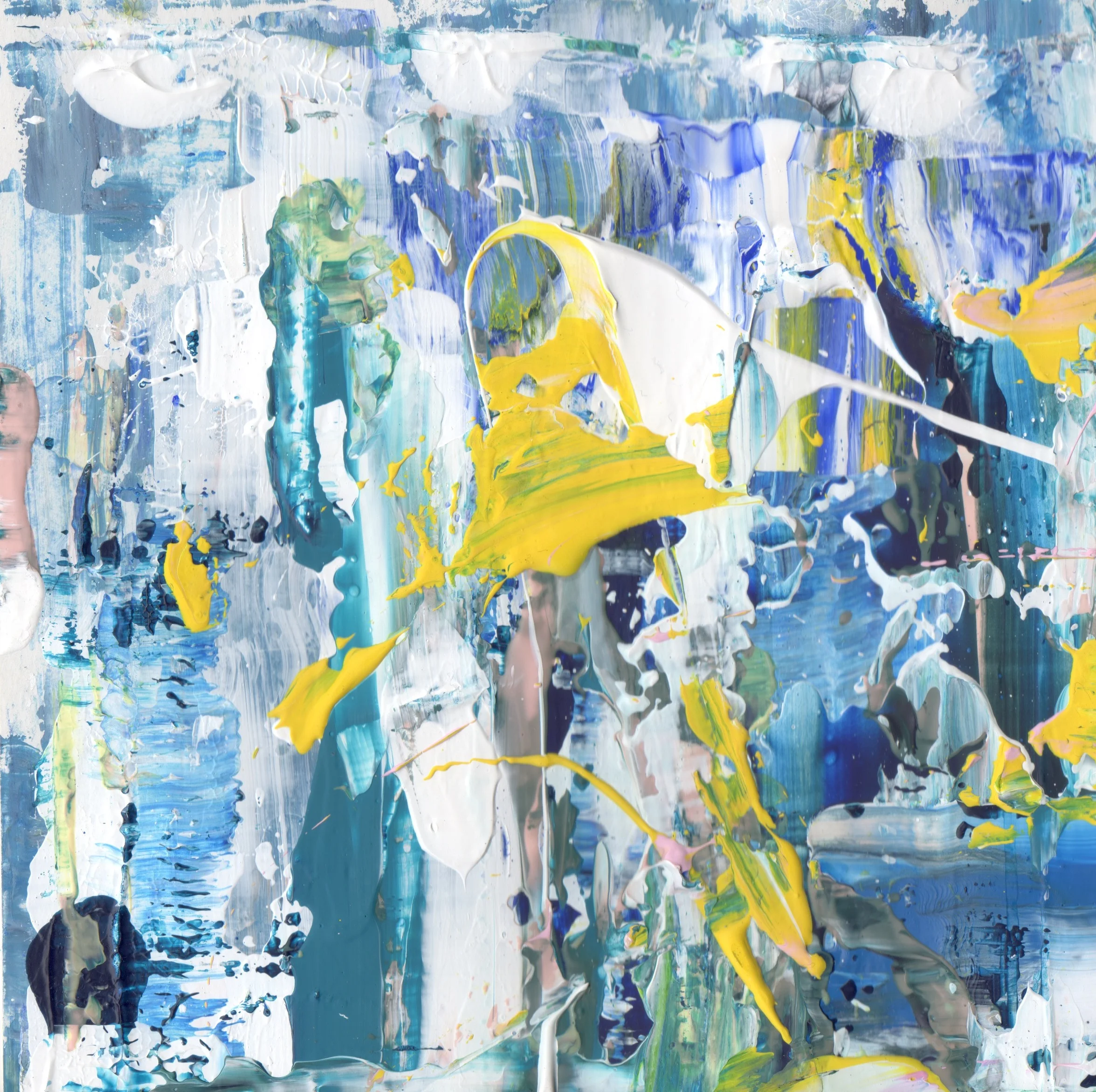 139 Nectarios Stamatopoulos - White Chappell, Yellow Tracings - Acrylic on paper.jpeg