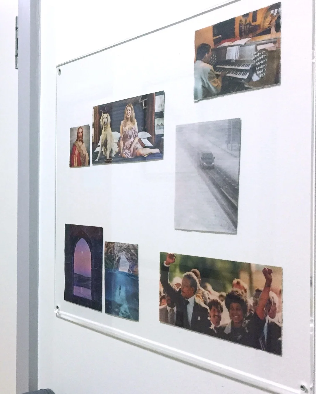 Another piece by Richard Wentworth on the corridor wall at Garnet Ward.