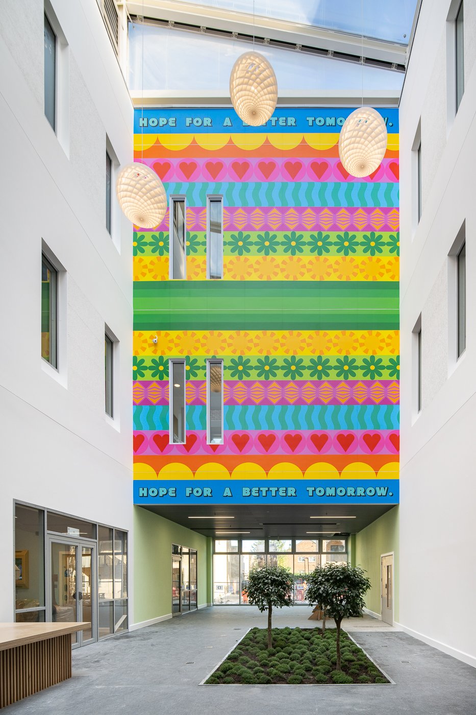 Yinka Ilori, Atrium, Springfield Hospital. Photographer Damian Griffiths. Courtesy of Hospital Rooms LR.jpg