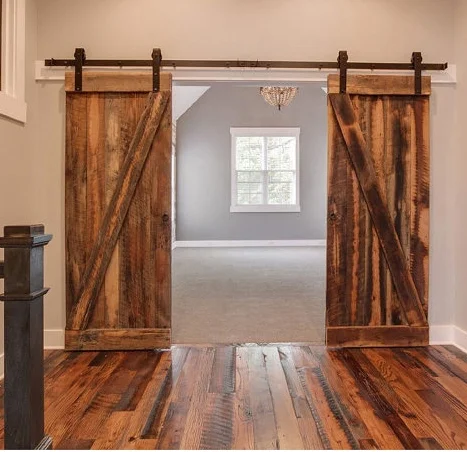 Double Door Classic Barn Door Hardware Kit More Colors Available Laelee Designs