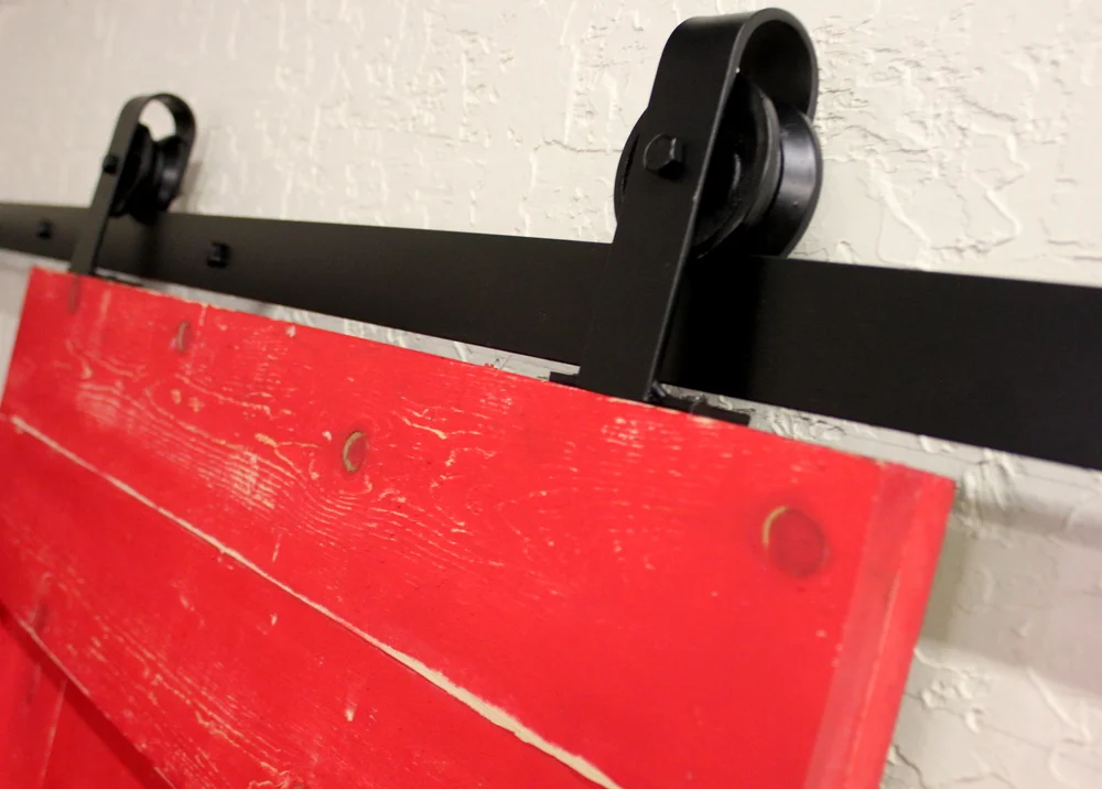 Top Mount Arch sliding barn door hardware kit (more colors available)