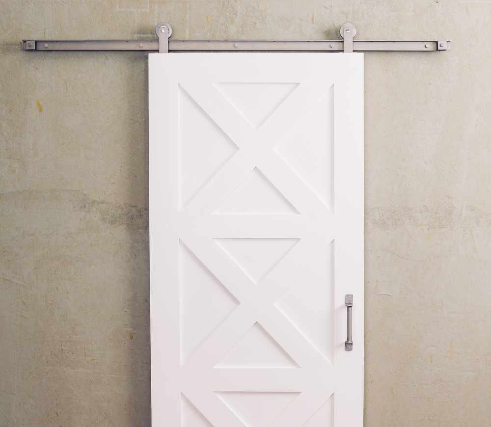 Double Door Top Mount barn door hardware kit (more colors available