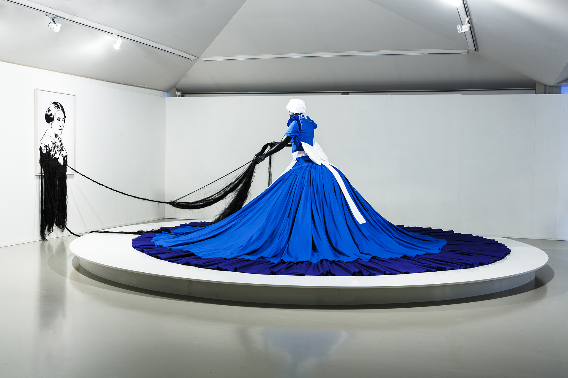 Re(as)sisting Narratives at Framer Framed, Conversations with Madam CJ Walker (2009) by Mary Sibande, photo (c) Eva Broekema. 