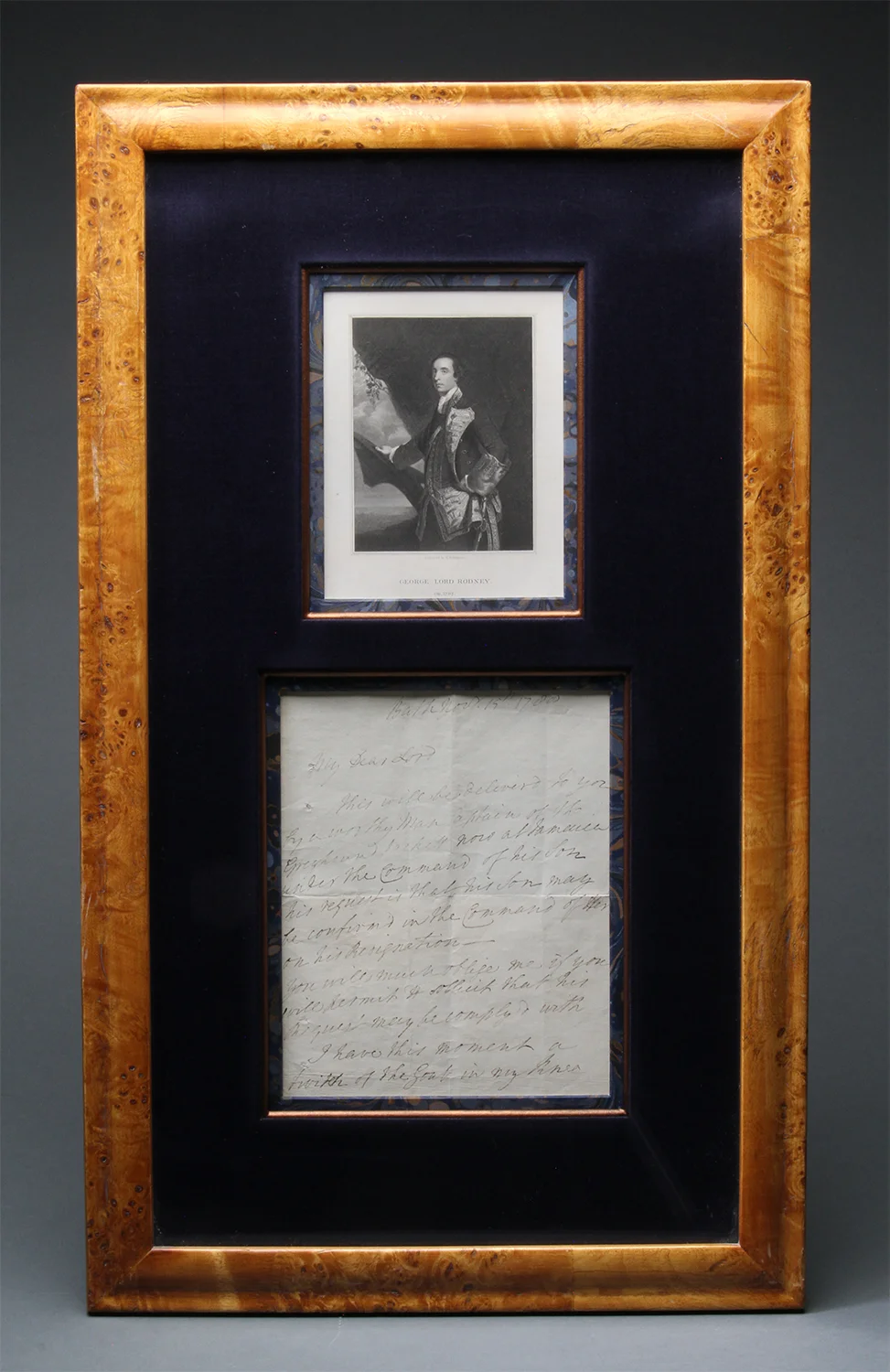 Signed Letter, by George, Lord Rodney #2299