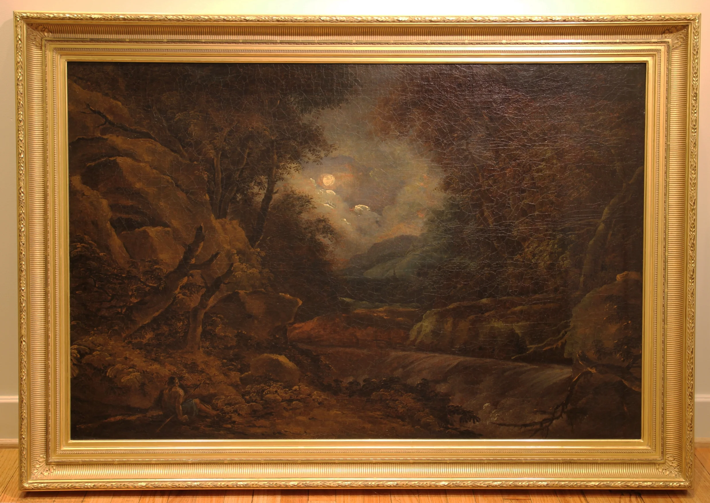 Hunter in Moonlight Landscape #8099