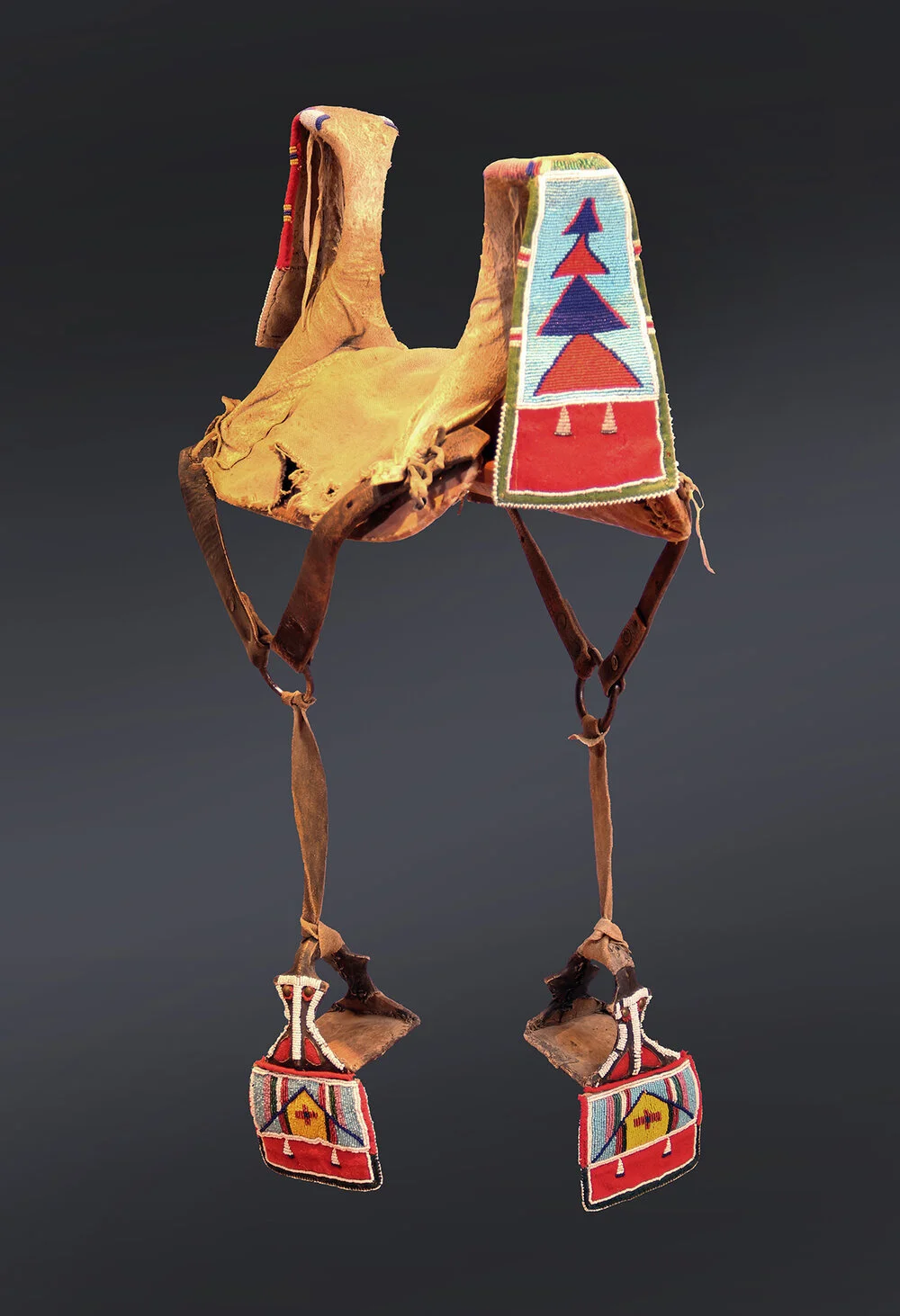 Child's Beaded Crow Saddle #10103