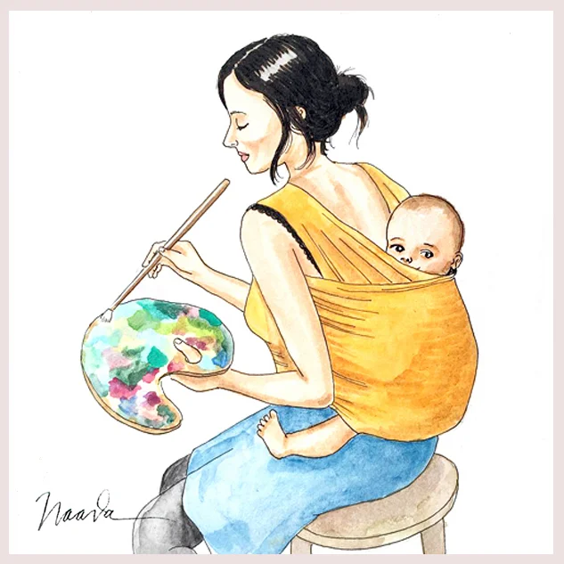 Artist Katie Daisy and son, Finn
