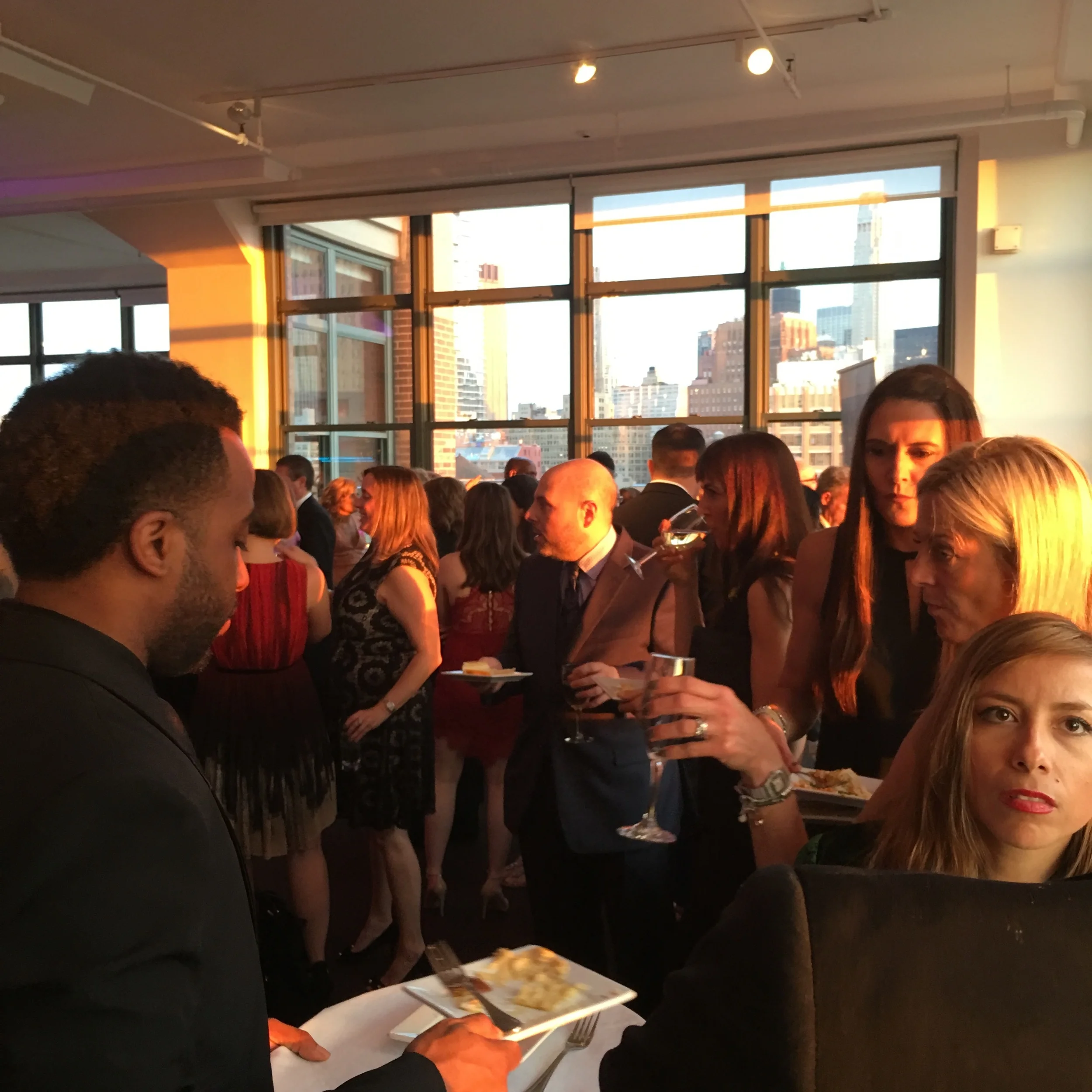 The room was packed, sunset & drinks, what more could a crowd ask for.