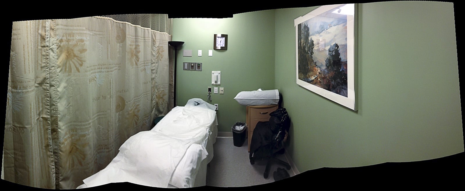 Acupuncture room where I received treatment to ease the side effects of other treatments.