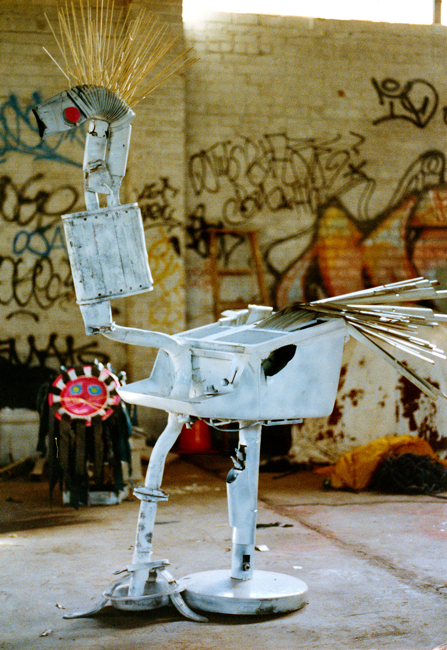  I built sculptures of birds out of the garbage on the Williamsburg waterfront. 