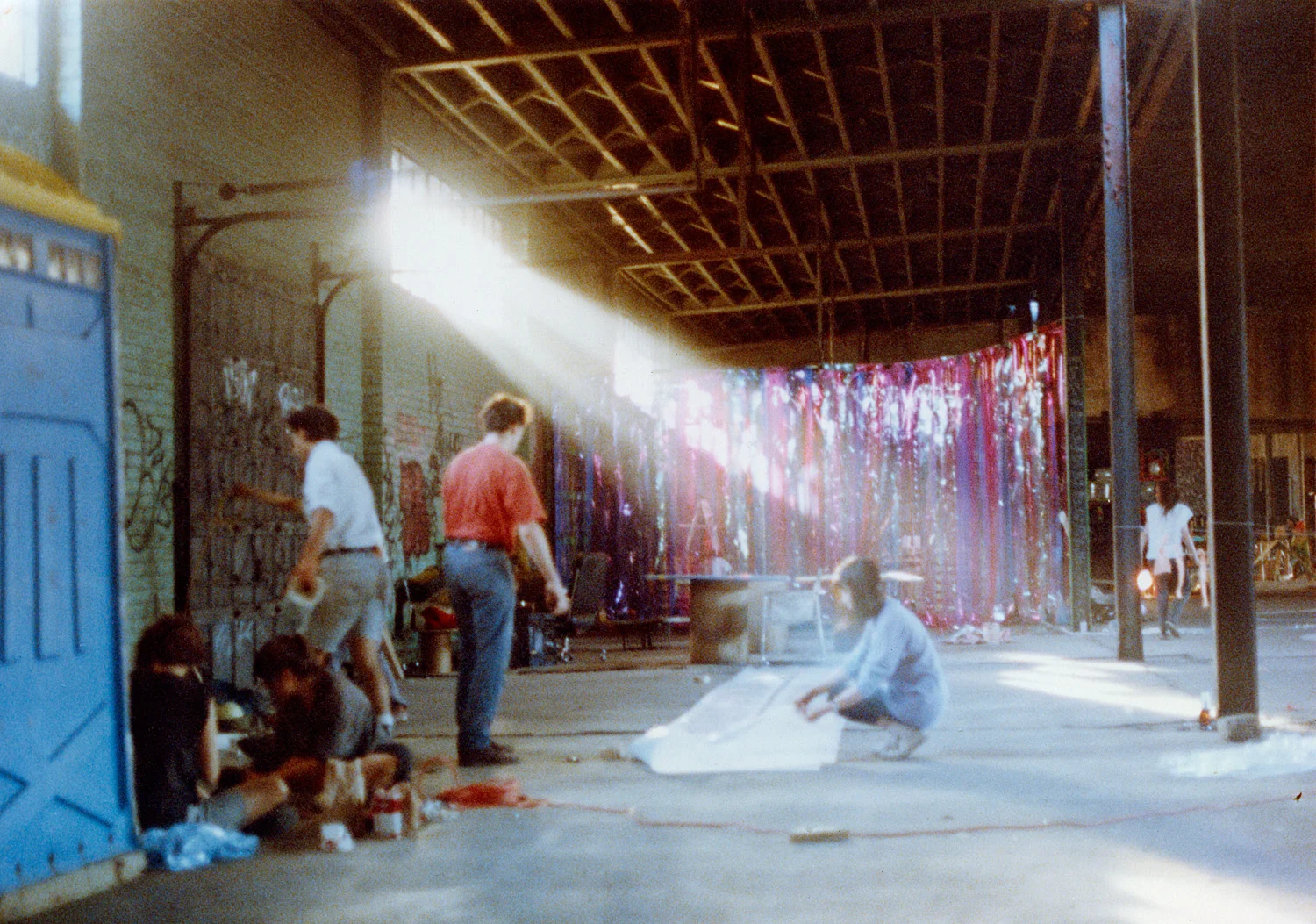 Industrial beauty infused with sunlight as we prepare for two thousand people to come to the show.