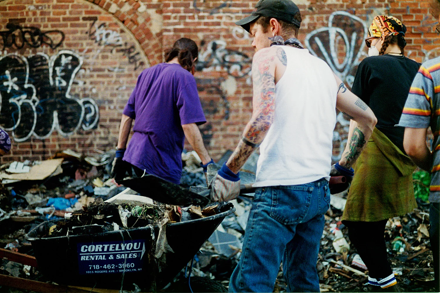 We cleaned up the garbage on the waterfront on a hot summer day so that we could have a show.