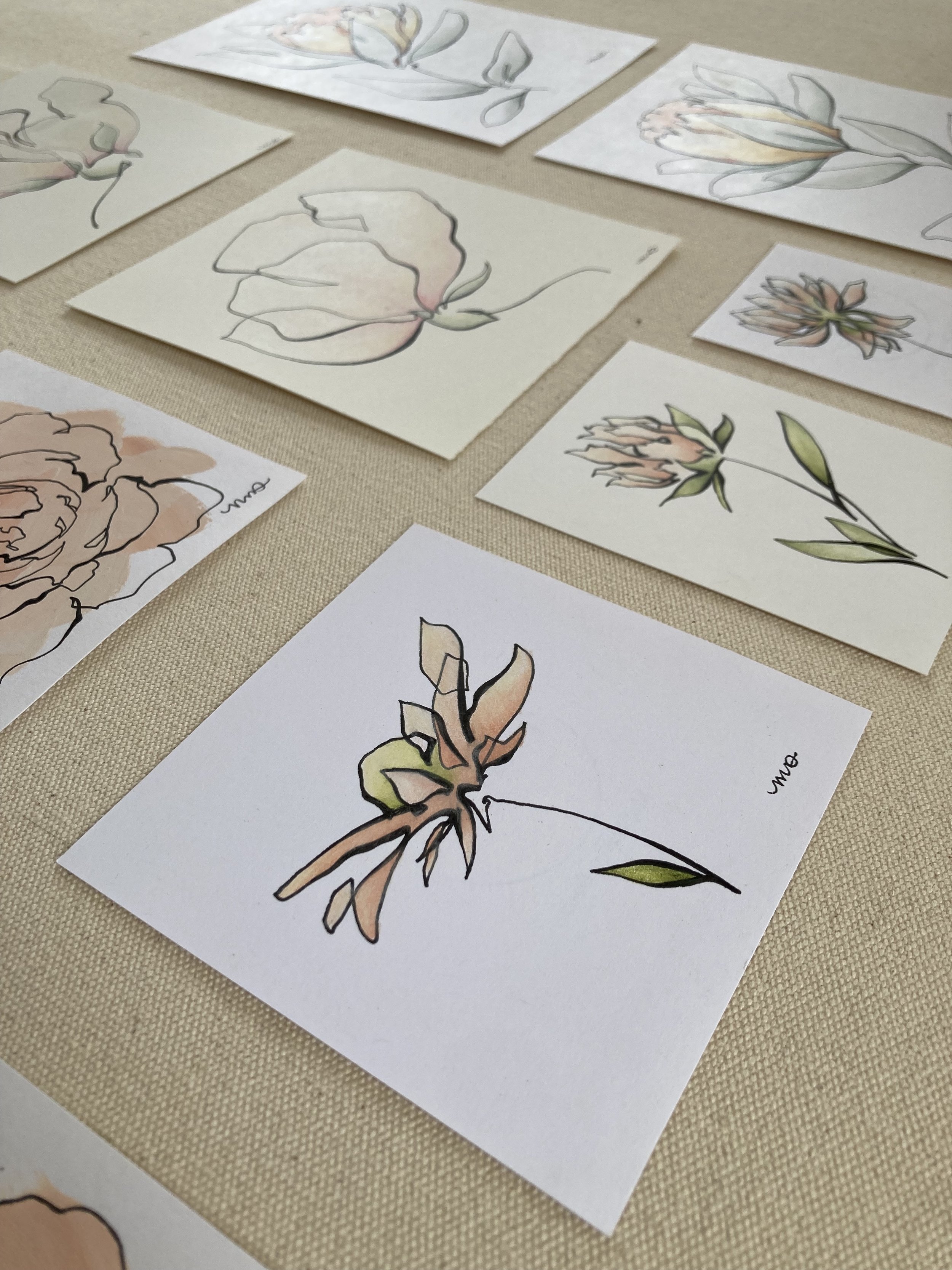 Pink Floral Drawing Set - Detail.jpg