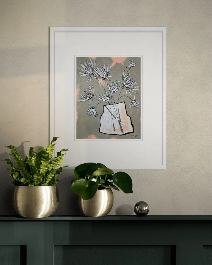 Pot plants sitting on a wooden cabinet.jpg