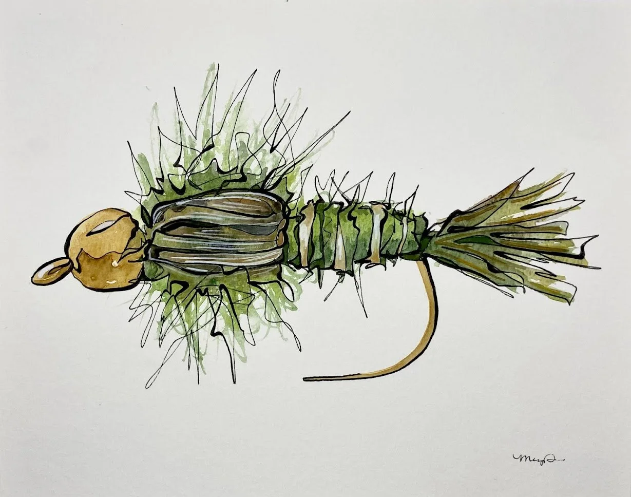 Gold Ribbed Tungsten Bead Hare's Ear No. 2