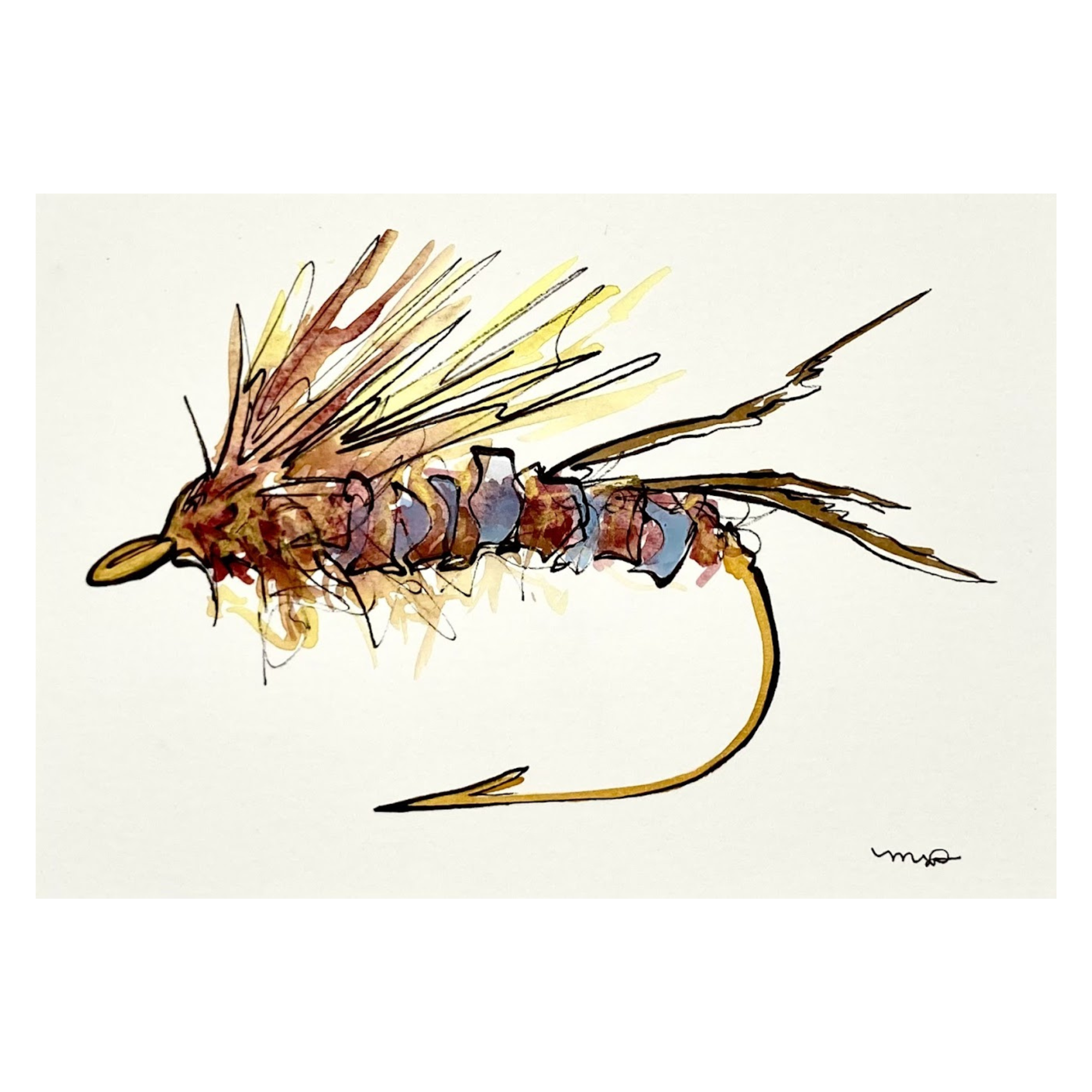 4" x 6" Fishing Fly No. 2