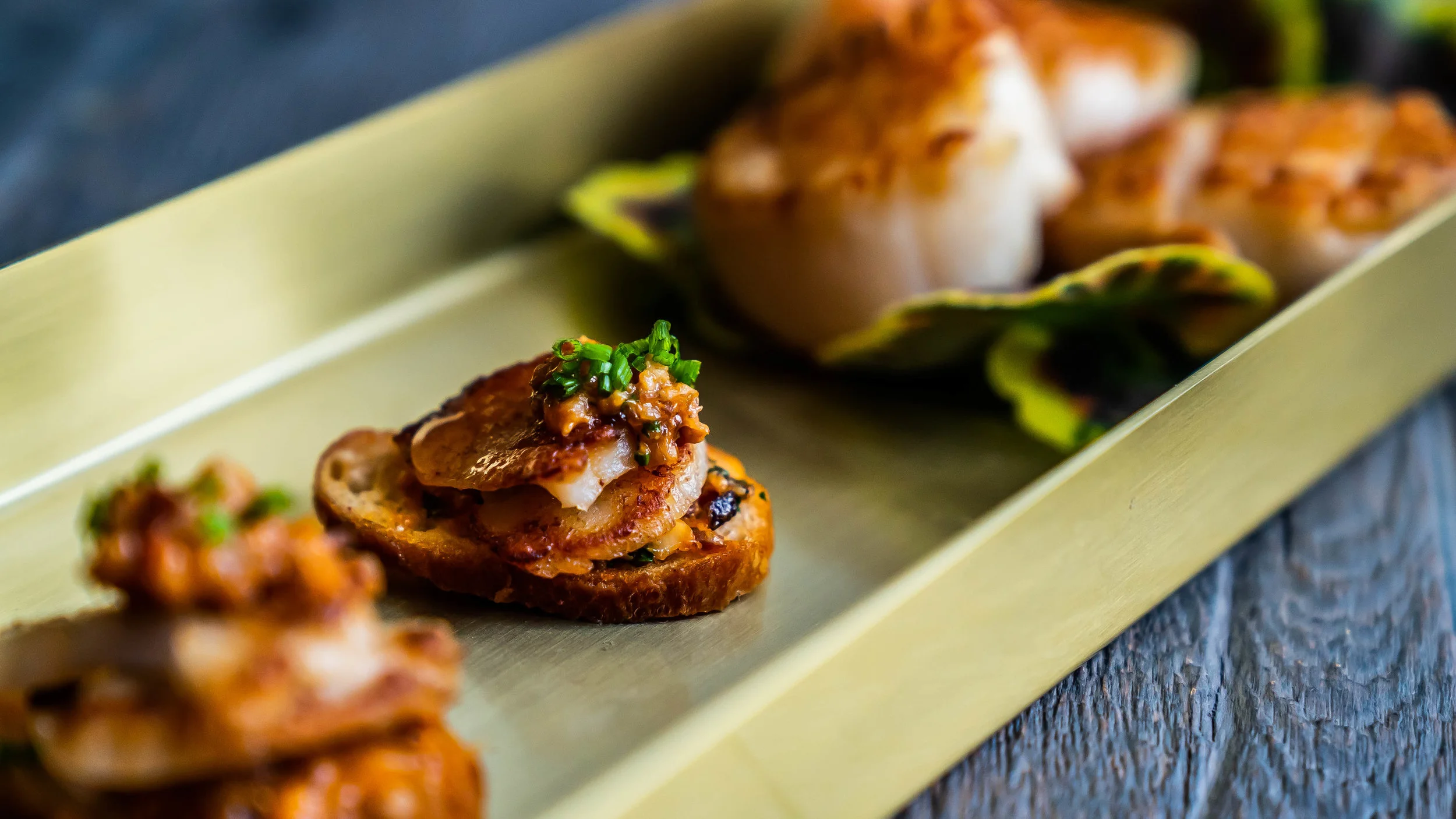 Seared scallops
