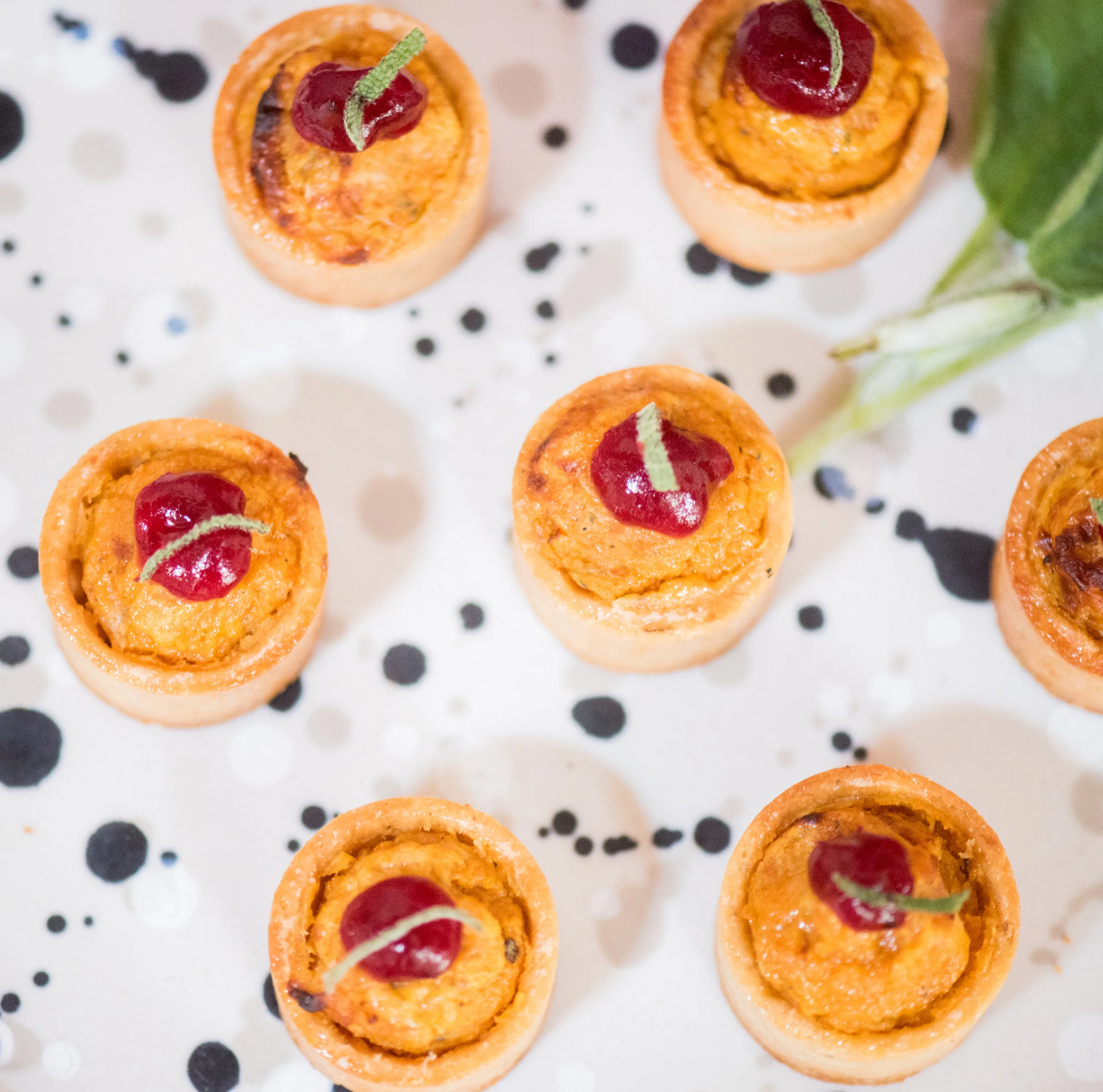 Butternut squash tartlets