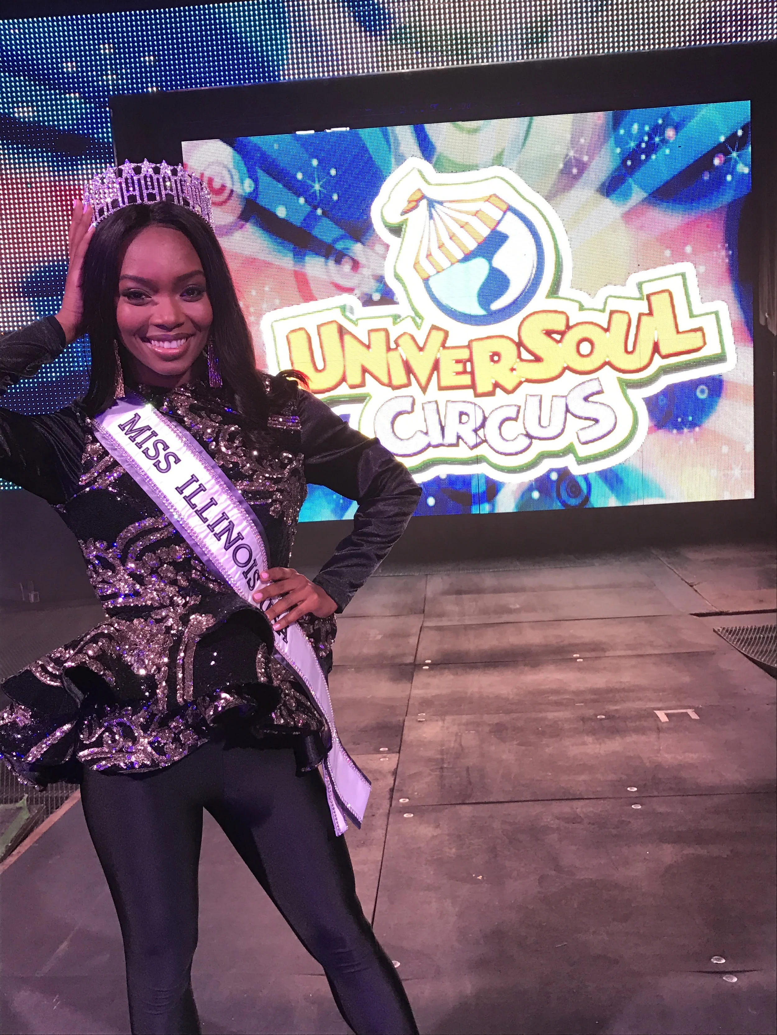 Whitney Wandland, Miss Illinois USA shows off a Seams Sew Jazzy's original