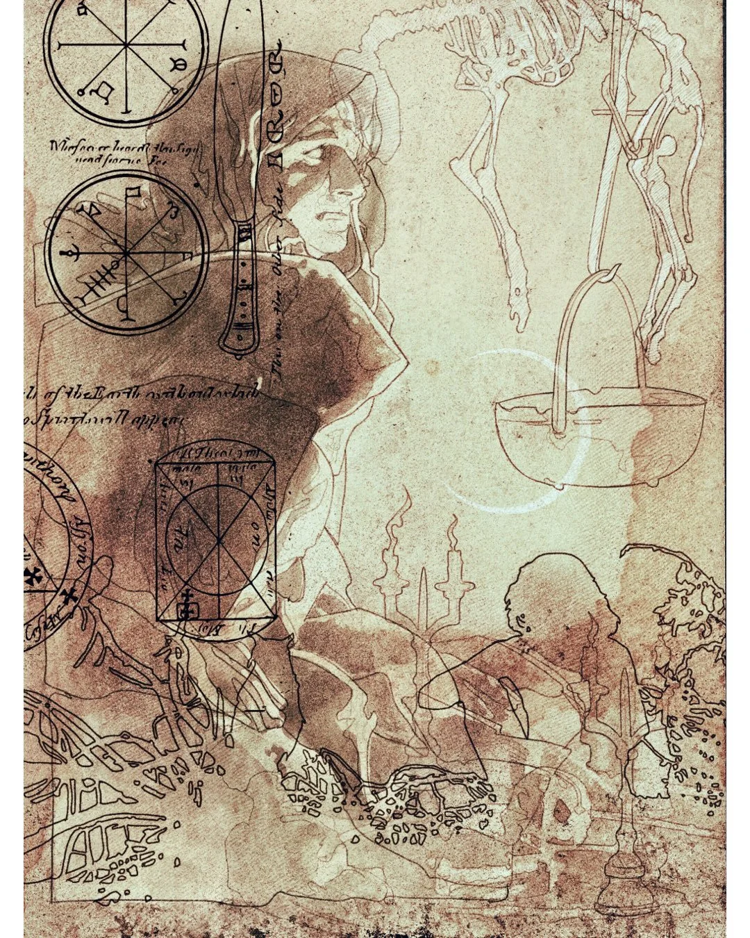  Ideation. Sketching and collage for Häxan commission. 