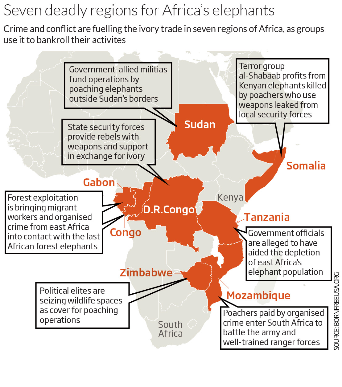 Poaching across boarders. Credit: New Scientist