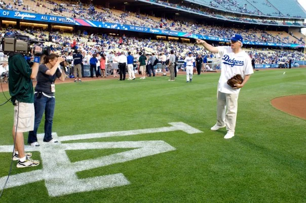 First Pitch at Dodger Stadium