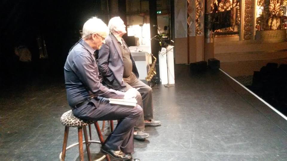Sound check with John Cleese