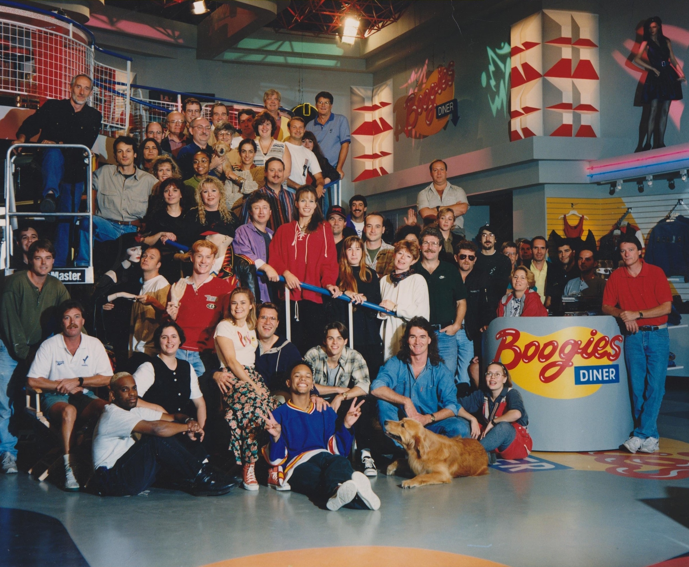 "Boogie's Diner" cast and crew picture.