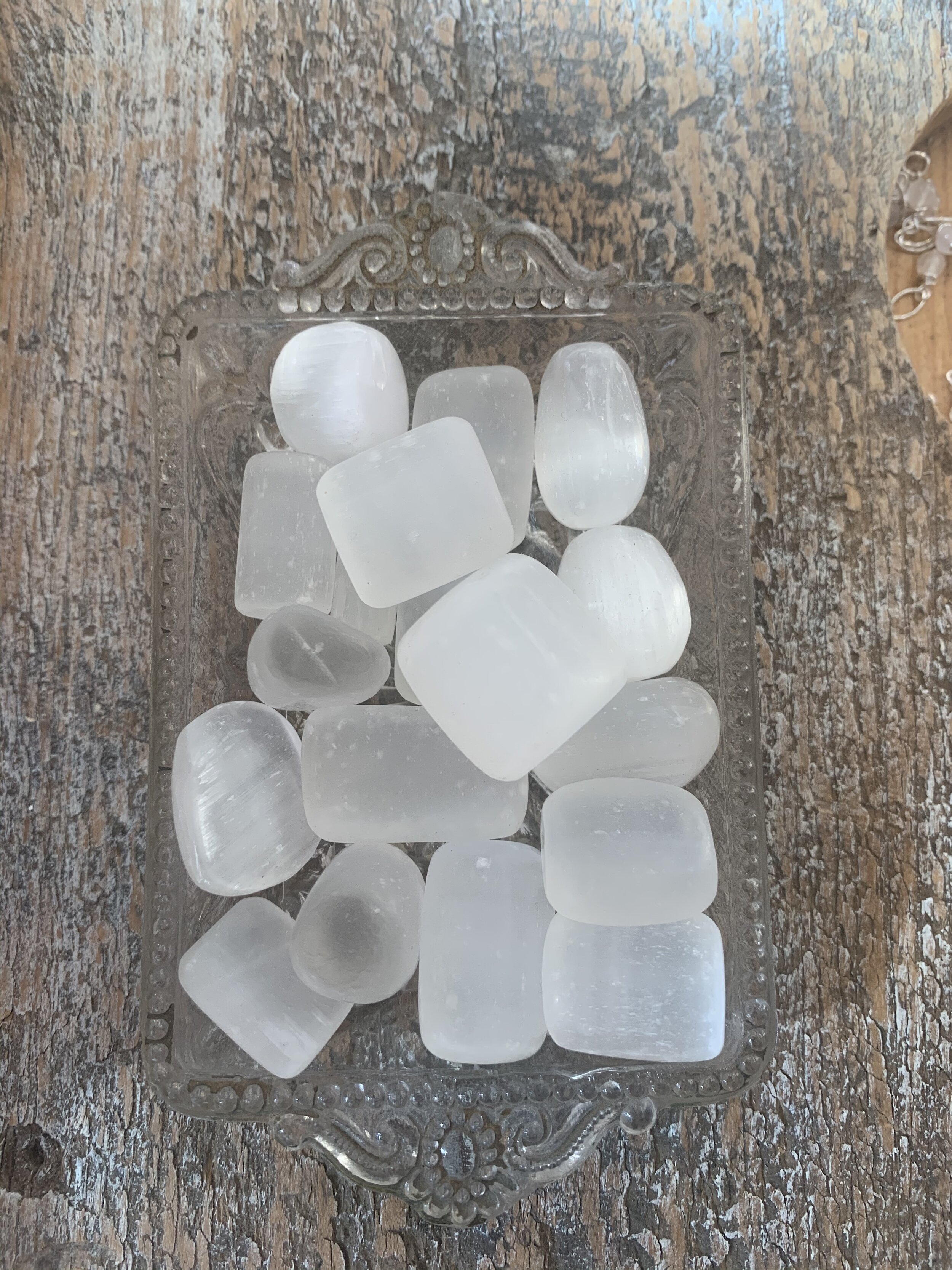 Gem Bar | Tumbled Selenite